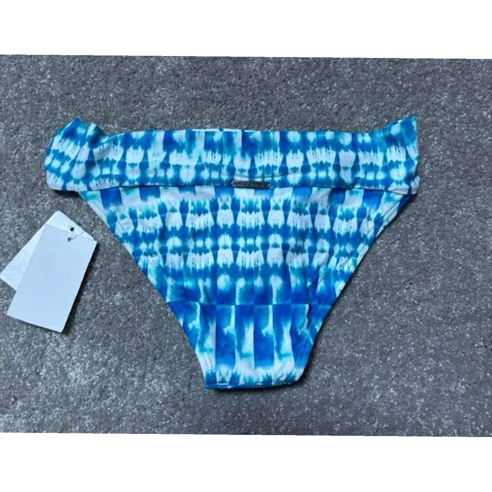 Vintage Swim Systems Bikini Bottom S Tie Dye Shibori Luxe Boho Chic Hipster Bottom Womens S Beach Blue Size 28" / US 6 / IT 42 - 2 Thumbnail