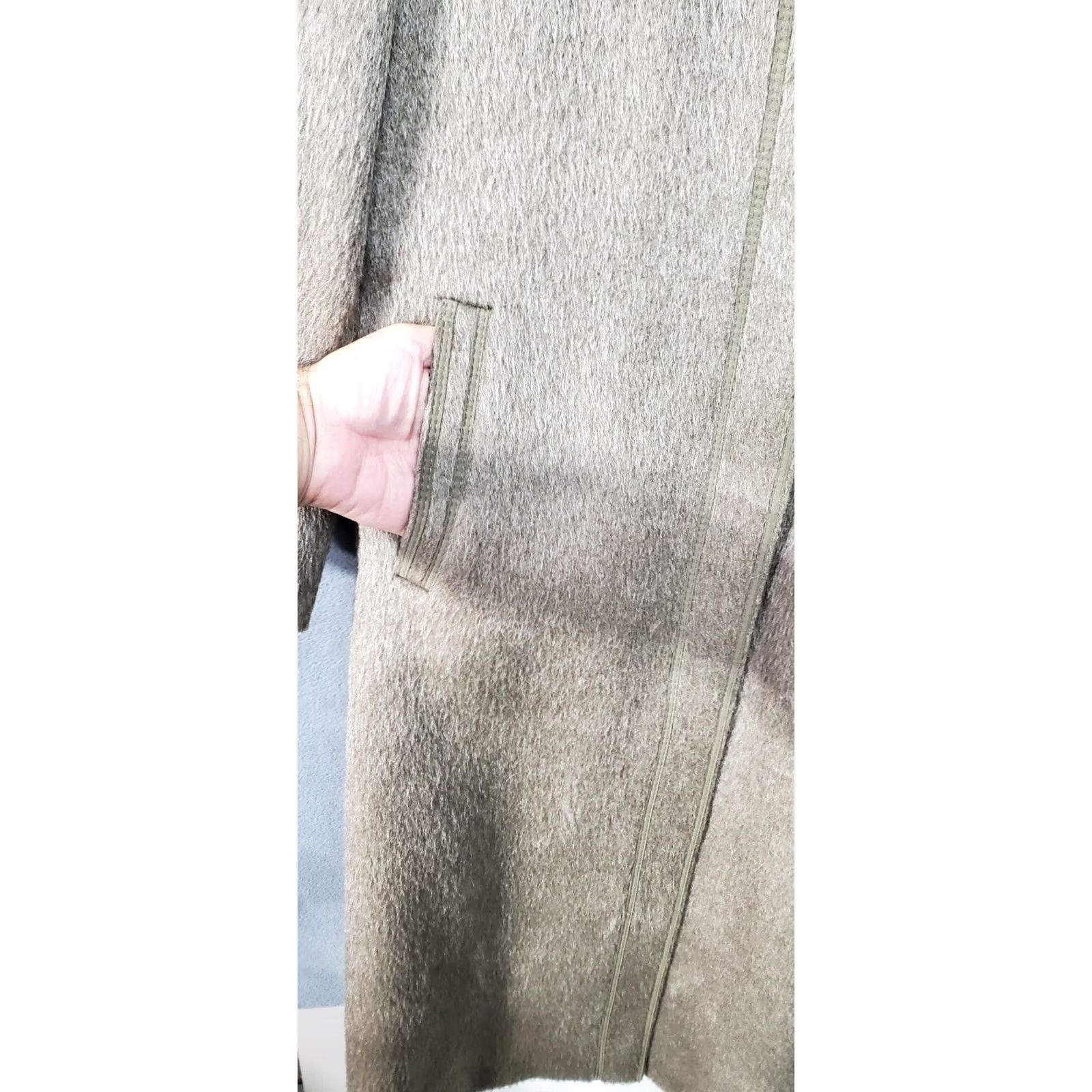 Vintage VINTAGE Calw Overcoat Coat Long Wool Brown 40X43 Unisex Adults M Lining Alpaca Wool Germany 80s 90s Accessories Pockets Button Size M / US 6-8 / IT 42-44 - 7 Thumbnail