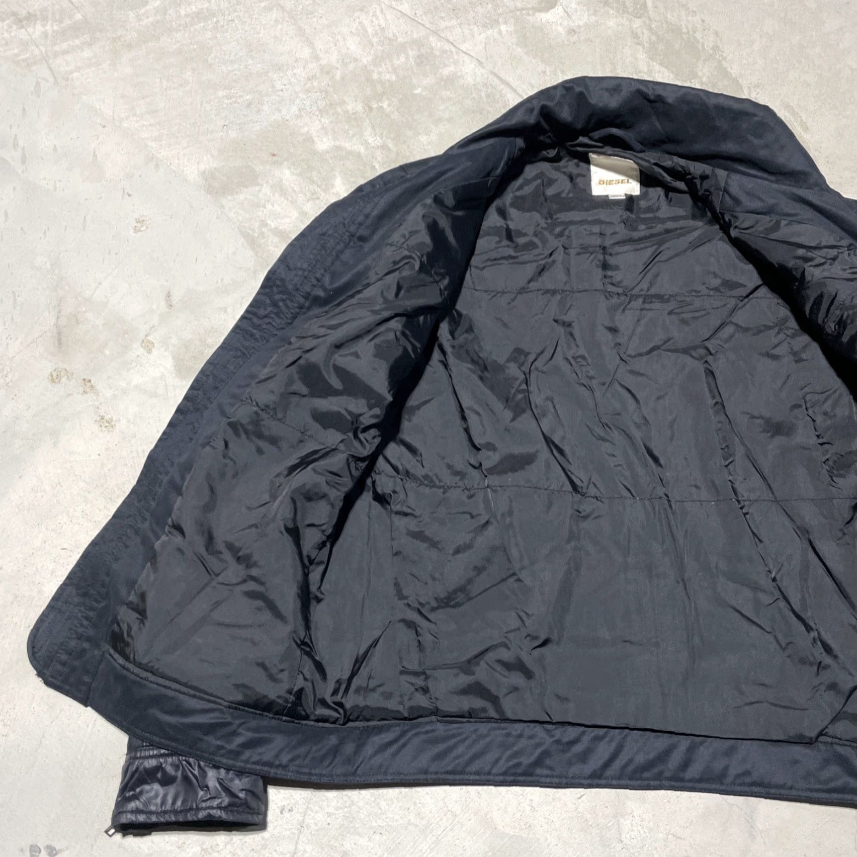 Diesel VINTAGE Diesel Jacket Biker Mens SZ M Full Zip Nylon Black Size US M / EU 48-50 / 2 - 6 Thumbnail