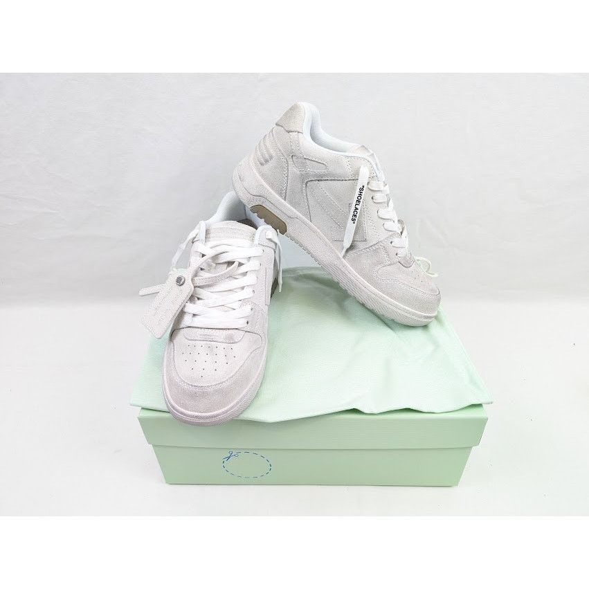 Off-White o1rshd1 Q: 2 / Out Of Office Vintage Suede Sneakers in White Size US 6 / EU 39 - 20 Thumbnail