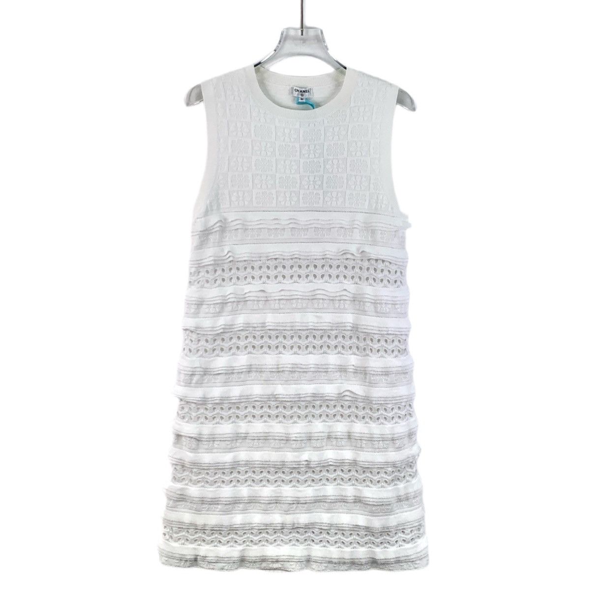 Chanel Chanel White Floral Cutout Lace Embroidered Cotton Dress Size XS / US 0-2 / IT 36-38 - 1 Thumbnail