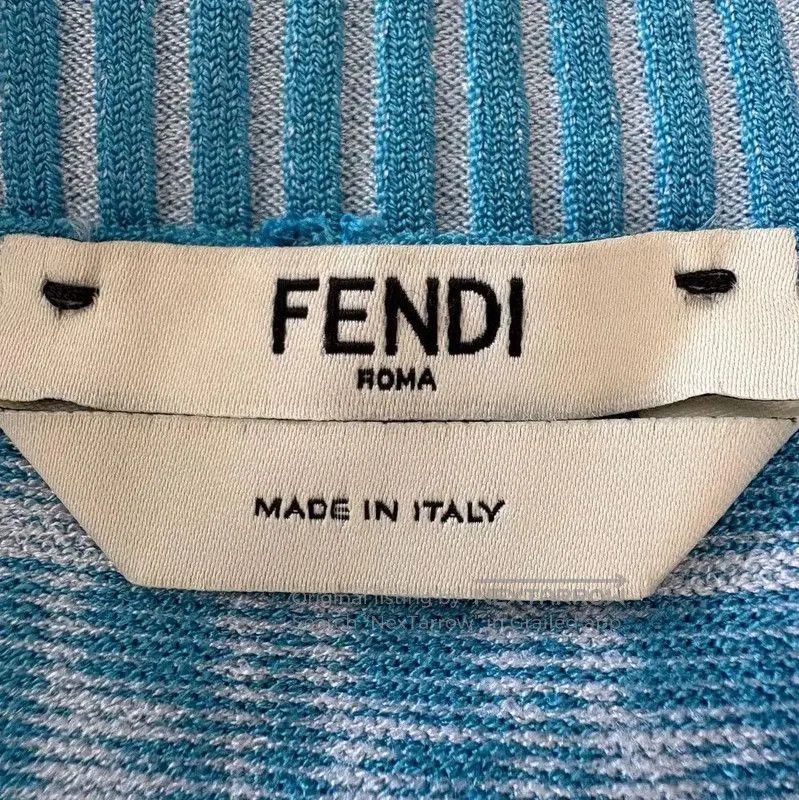 Fendi Fendi Sleeveless Bodycon Dress in Blue . Size M / US 6-8 / IT 42-44 - 2 Thumbnail