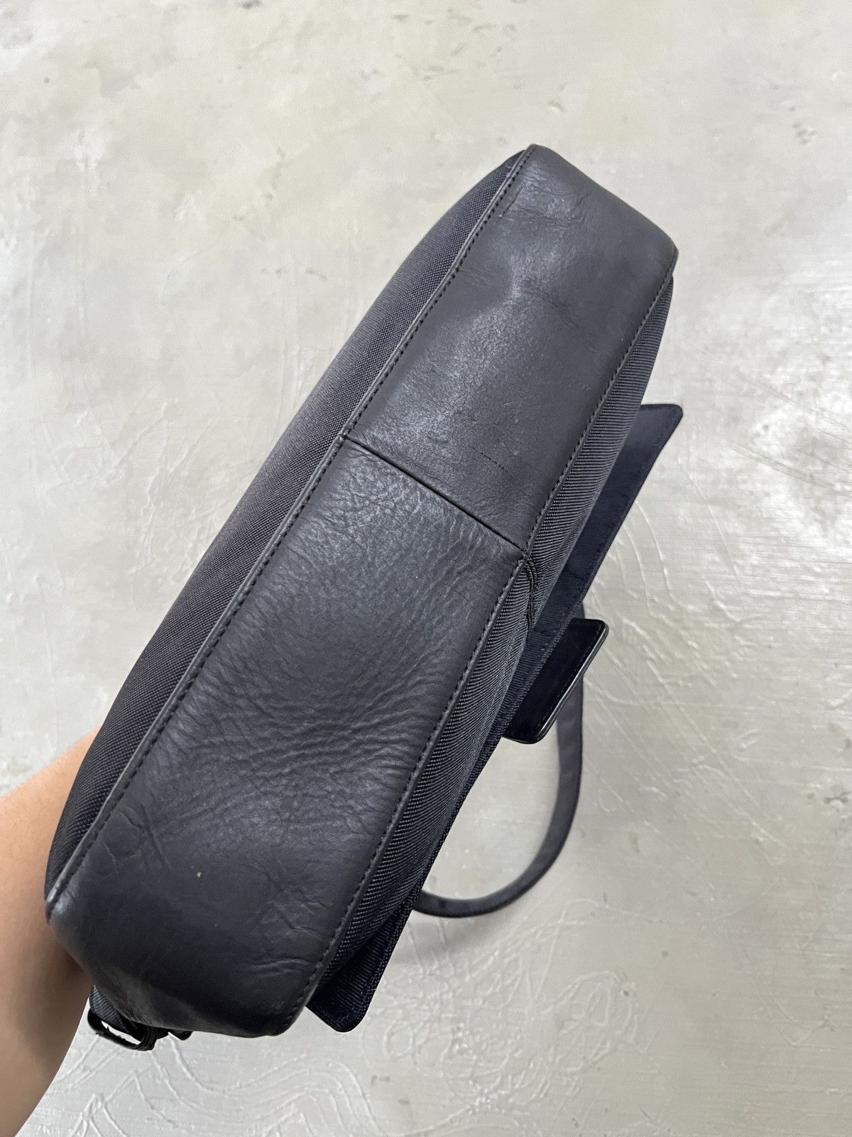 Courreges Courreges Hand Carry Dinner Leather Nylon Bag Size ONE SIZE - 6 Thumbnail