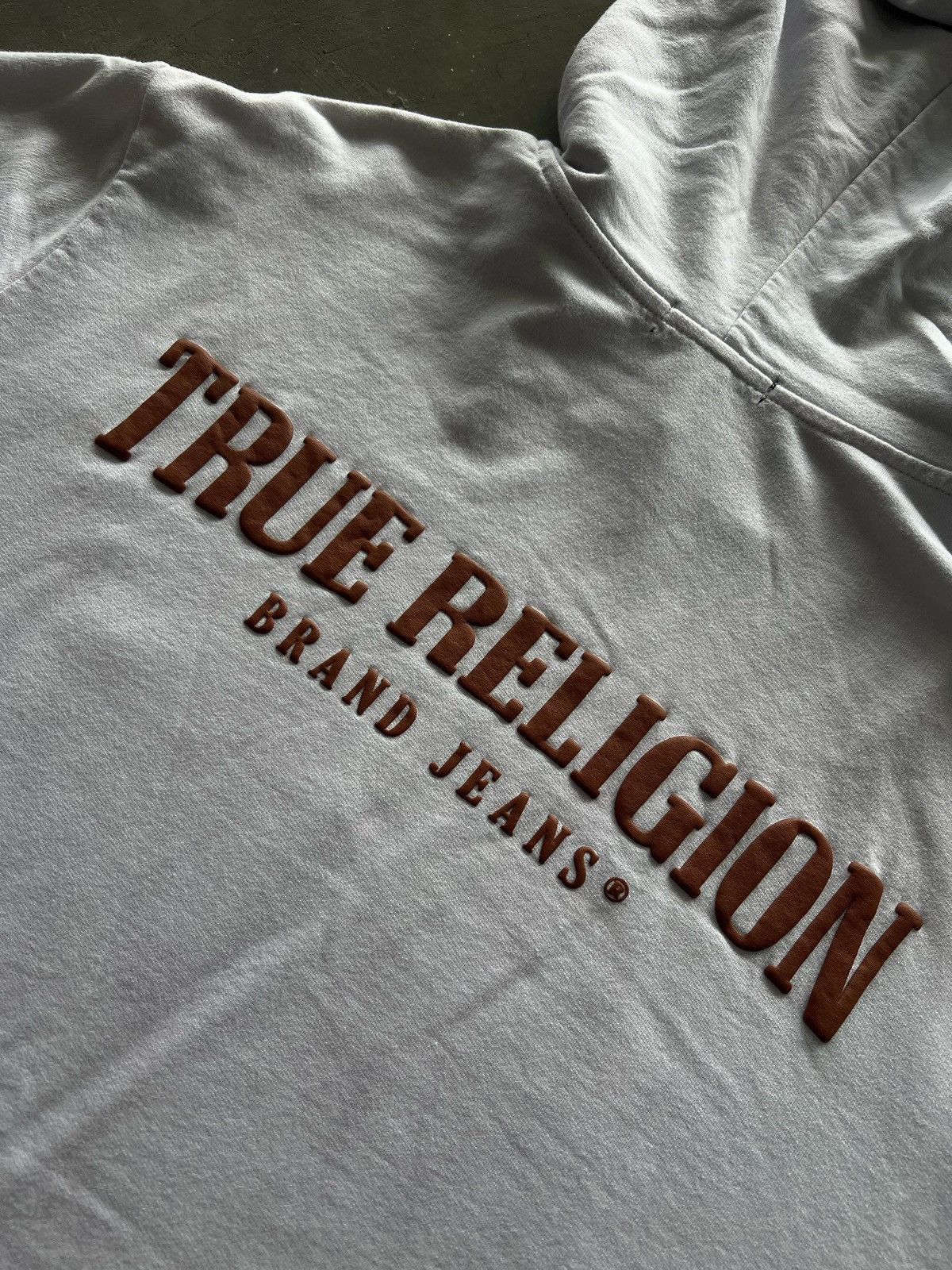 True Religion True Religion Puff Print Short Sleeve Hoodie Size US XL / EU 56 / 4 - 3 Thumbnail