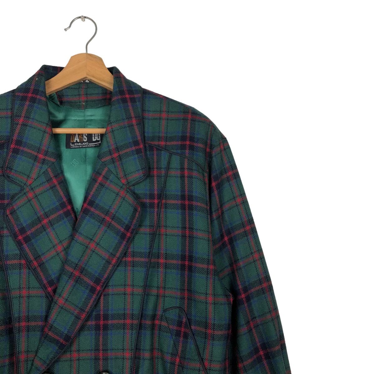 Japanese Brand 🔥Double Breast Wool Bomber Jacket Daks London Tartan Design Size US L / EU 52-54 / 3 - 6 Thumbnail