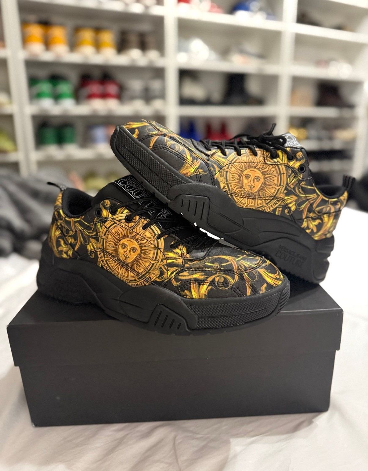 Versace Jeans Couture Versace jeans couture "Scarpa" sneaker with calf leather Size US 10 / EU 43 - 1 Thumbnail