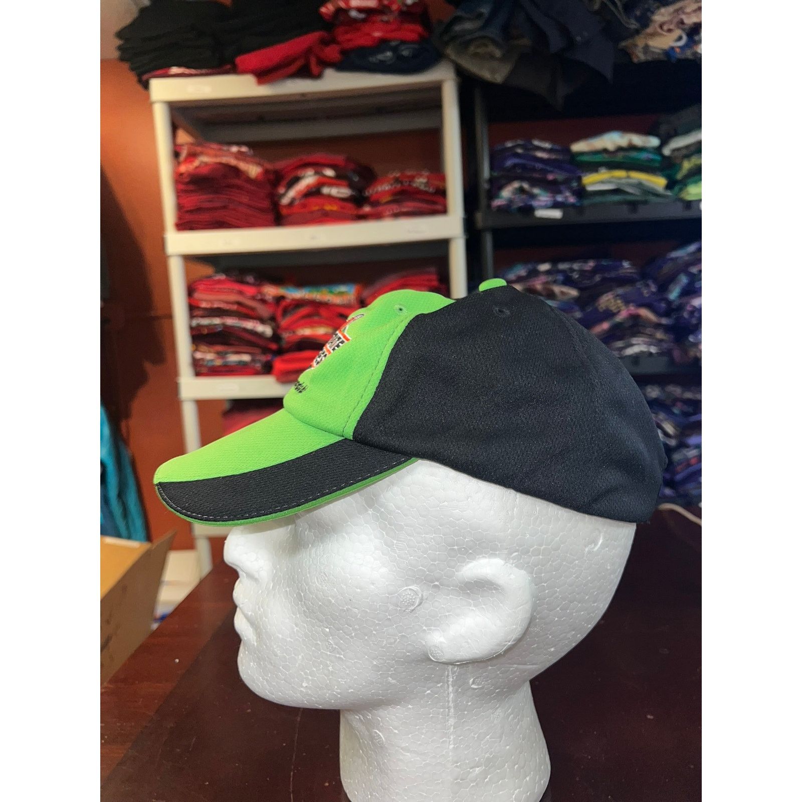Vintage Interstate Racing Hat Batteries Green Black Race Headwear Size ONE SIZE - 3 Thumbnail