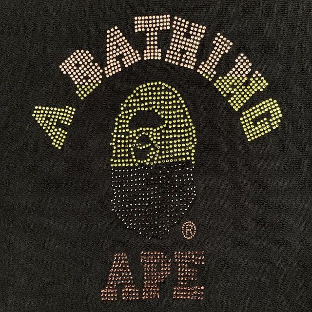 Bape × Swarovski BAPE Swarovski gradient college logo pullover hoodie NIGO Size US L / EU 52-54 / 3 - 3 Thumbnail