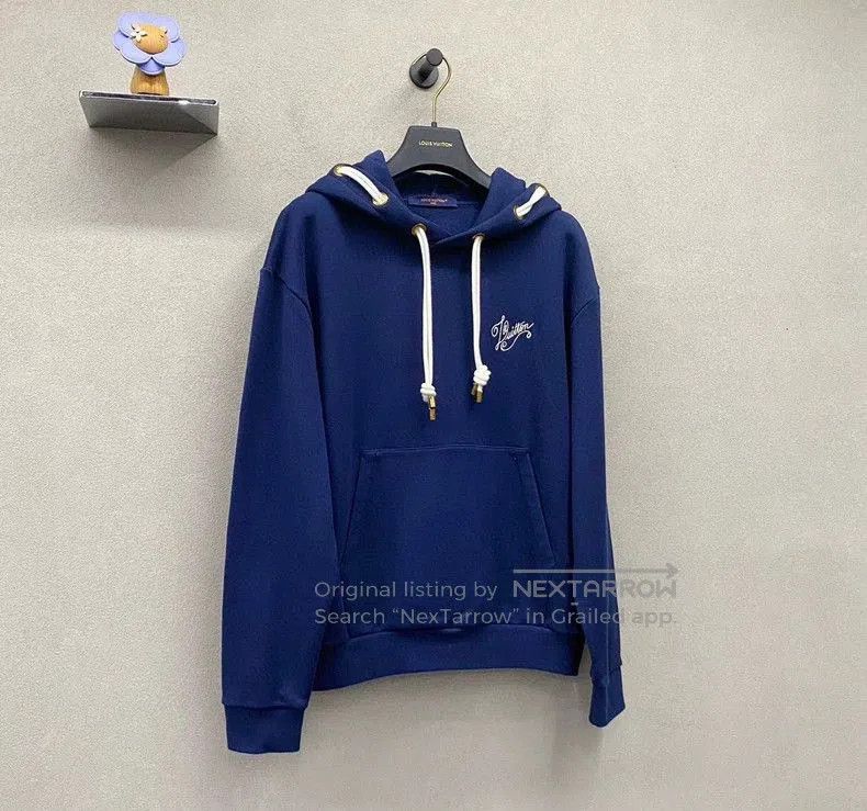 Louis Vuitton LV Embroidered Navy Hoodie XS. Size US XS / EU 42 / 0 - 4 Thumbnail