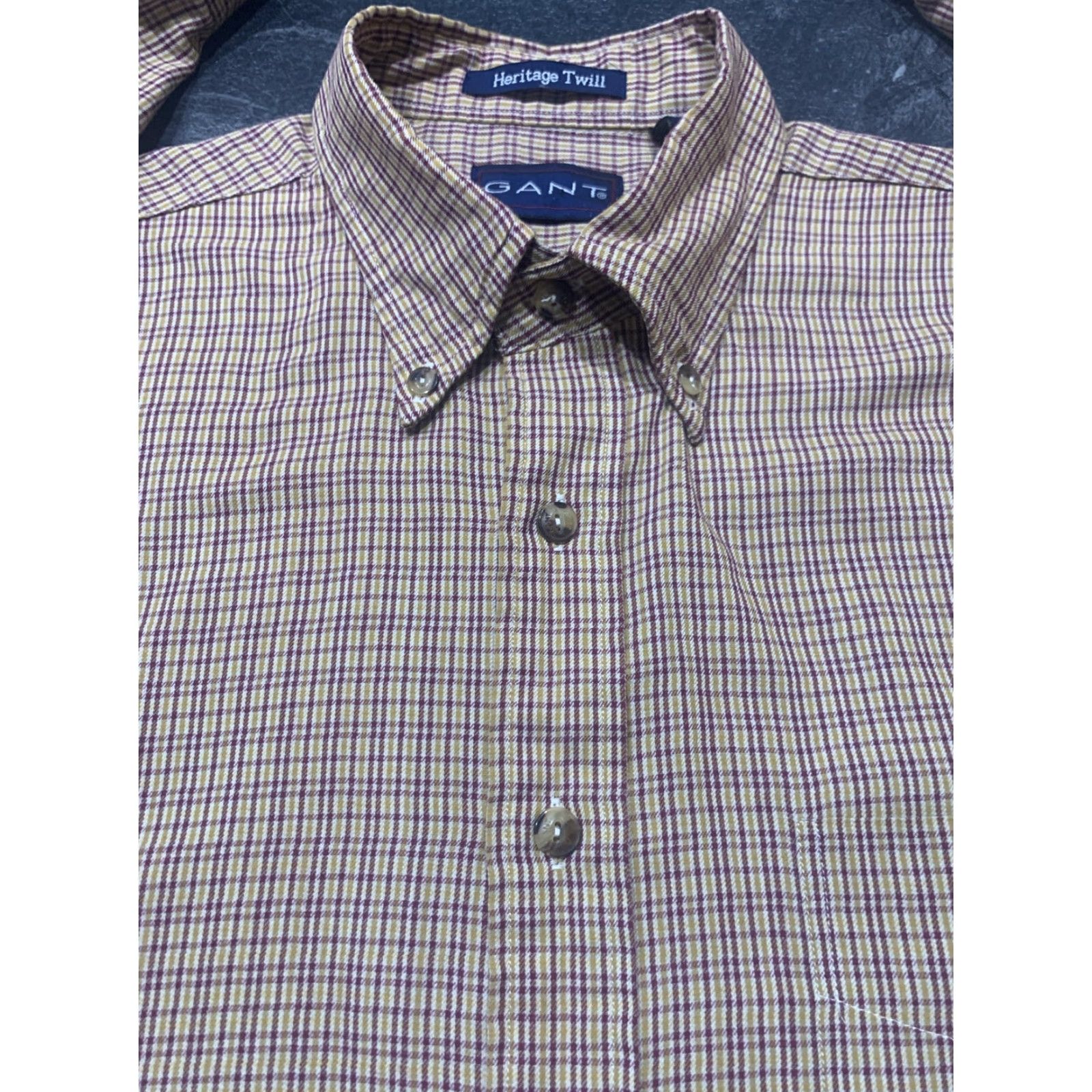 Gant VINTAGE GANT Brown Plaid Button-Up Shirt Men's Heritage Twill Size L Size US L / EU 52-54 / 3 - 4 Thumbnail