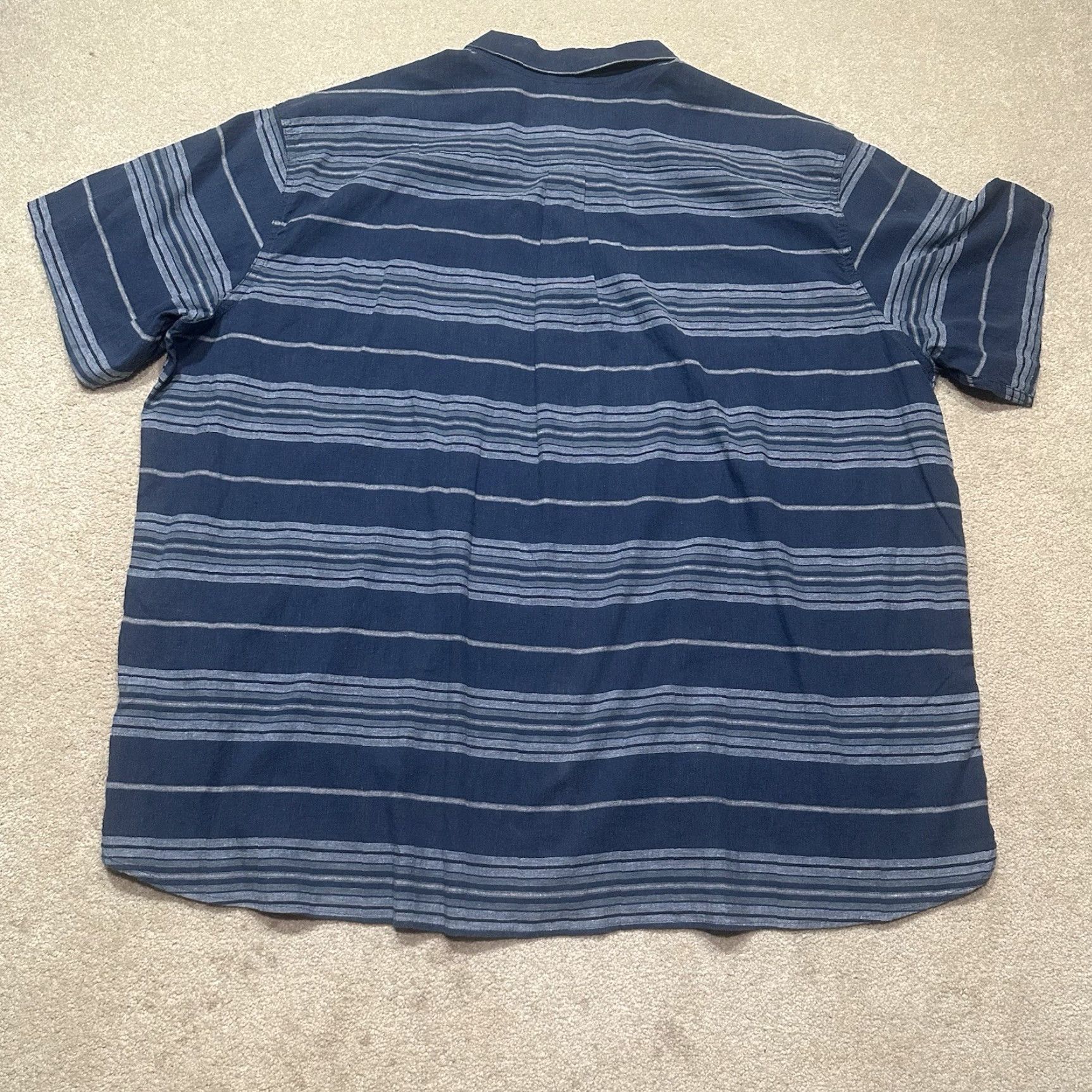 Vintage LL Bean Shirt Mens 3XL Blue Striped Button Up Size US XXL / EU 58 / 5 - 2 Thumbnail