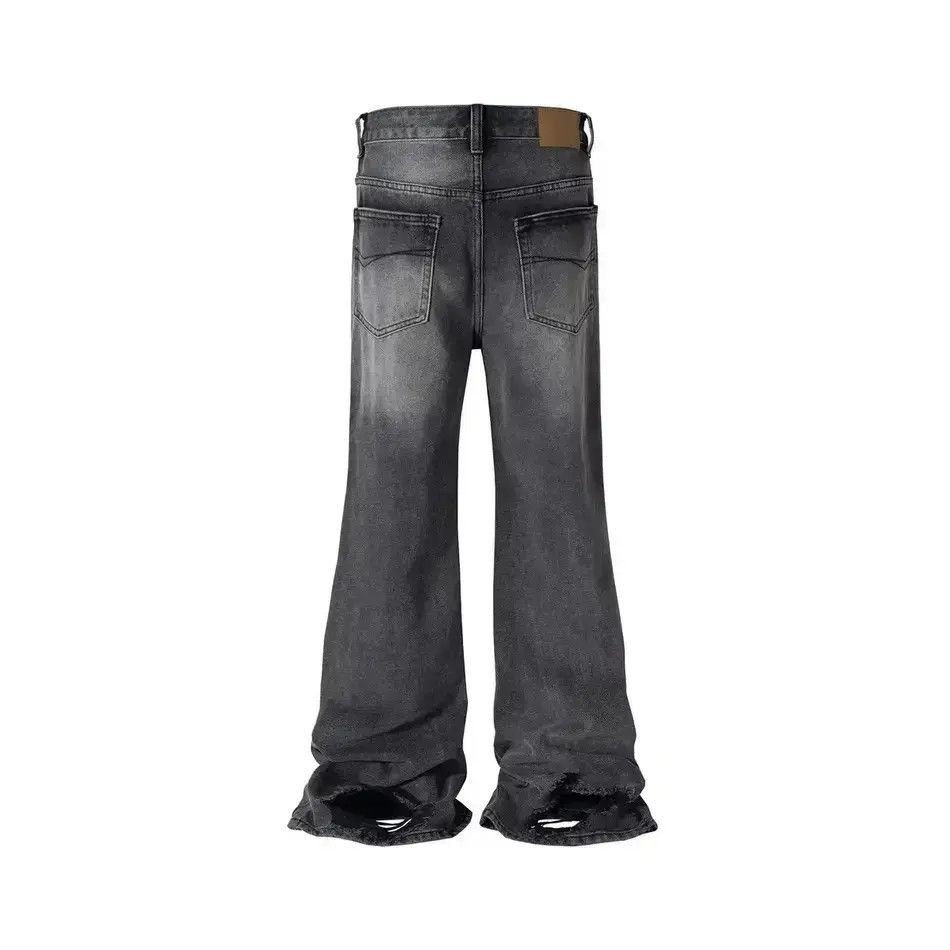 Japanese Brand Streetwear Design Retro Baggy Hole Jeans Size US 32 / EU 48 - 2 Thumbnail
