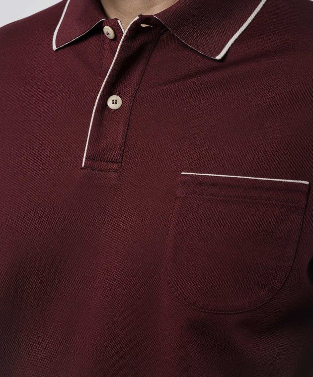 Loro Piana o1w1db10125 FAI0485 Regatta Polo Shirt in Burgundy Size US S / EU 44-46 / 1 - 5 Thumbnail