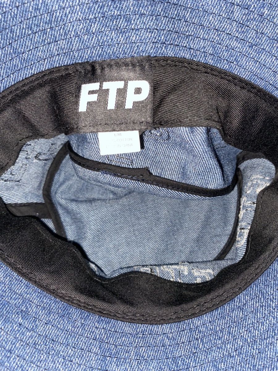 Fuck The Population FTP Cross Logo Denim Bucket Hat LARGE / XLARGE Size ONE SIZE - 4 Thumbnail