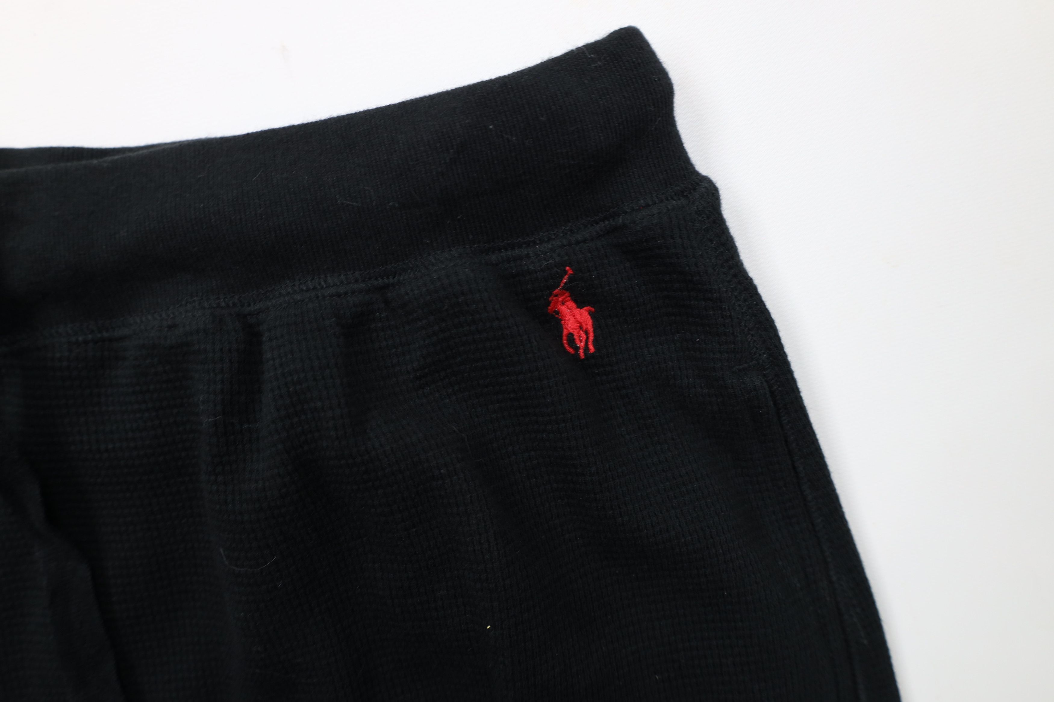 Ralph Lauren × Vintage Vintage Ralph Lauren Waffle Knit Wide Leg Pants Black Size US 36 / EU 52 - 6 Thumbnail