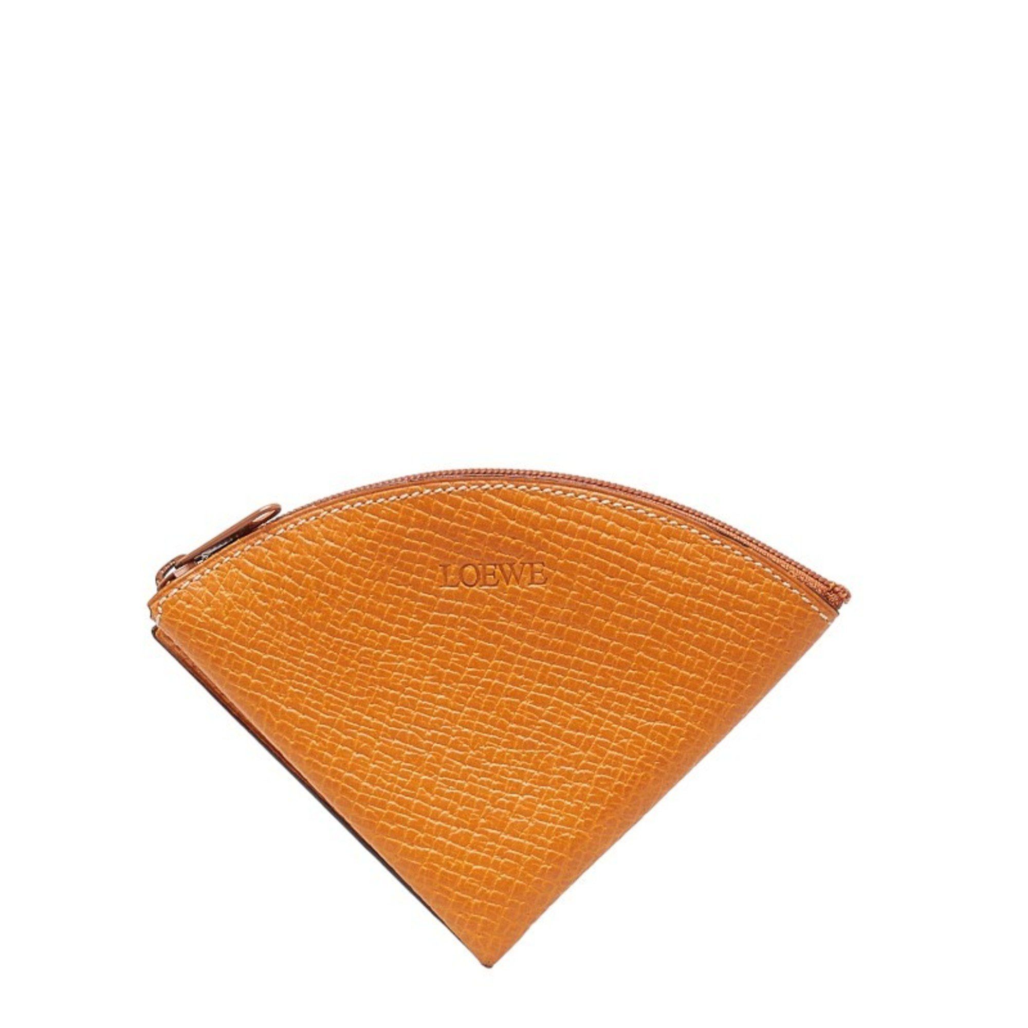 image of Loewe Coin Case, Brown Leather, Women's