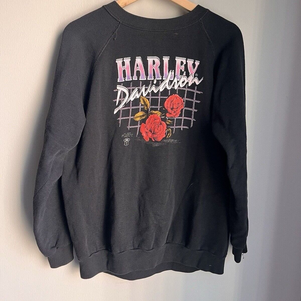 Harley Davidson VINTAGE HARLEY DAVIDSON MN 3D EMBLEM CREWNECK SWEATSHIRT 90s Size US L / EU 52-54 / 3 - 1 Thumbnail