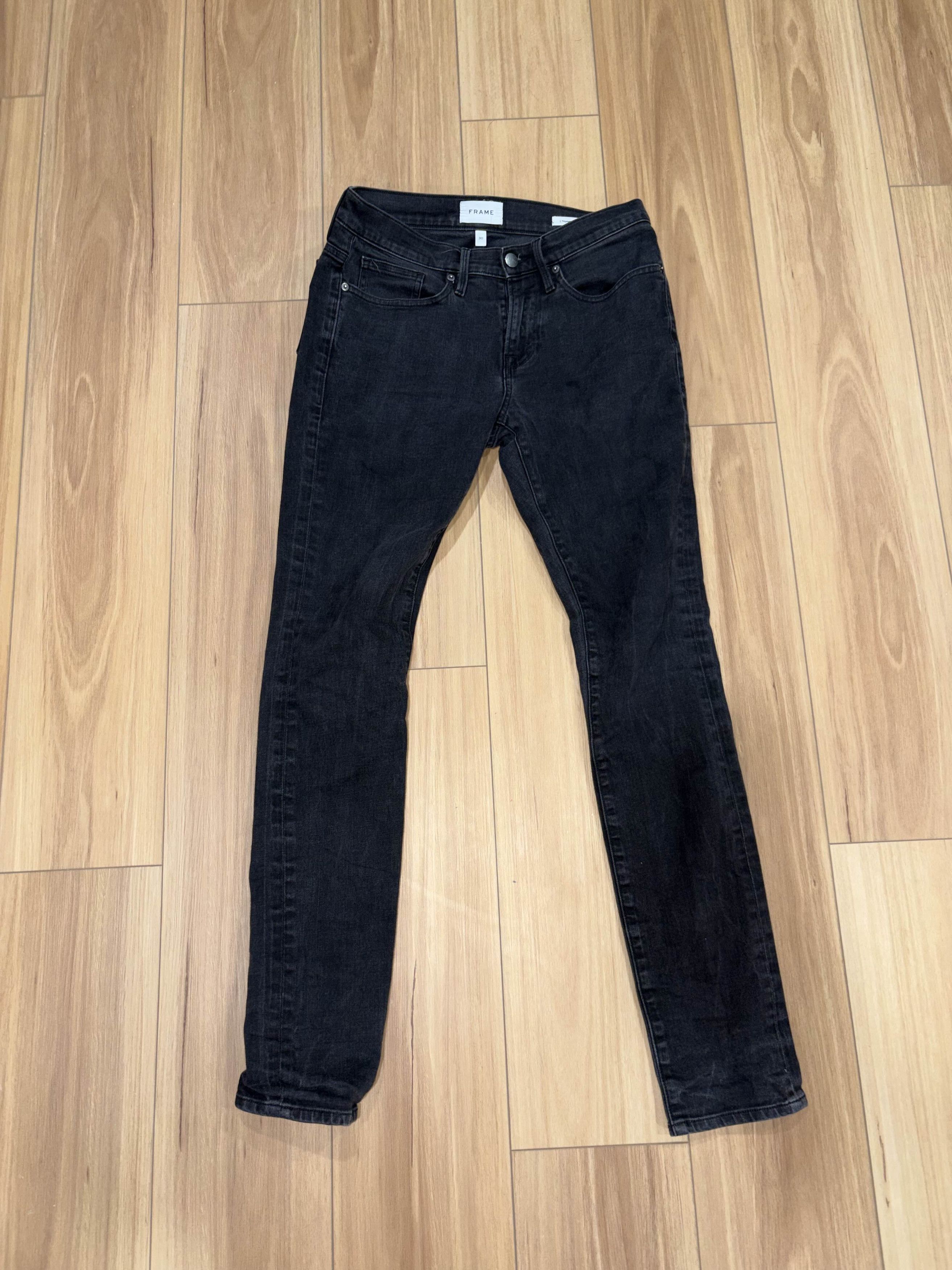 Frame Frame L'Homme Skinny Jeans Noir (Black) Size 30x30 LMHK795 Size US 30 / EU 46 - 4 Thumbnail