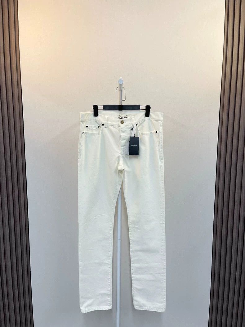 Saint Laurent Paris Saint Laurent White Casual Denim Jeans Size US 33 - 1 Thumbnail