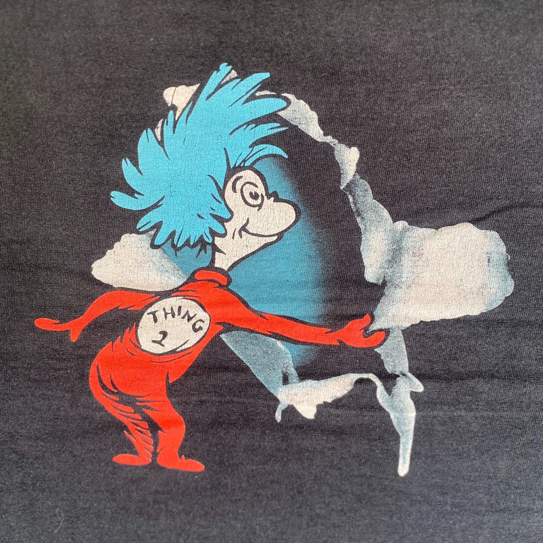 Hanes Vintage Y2K Dr. Seuss Shirt Cat in the Hat Thing 1 2 Tee Size US S / EU 44-46 / 1 - 8 Thumbnail