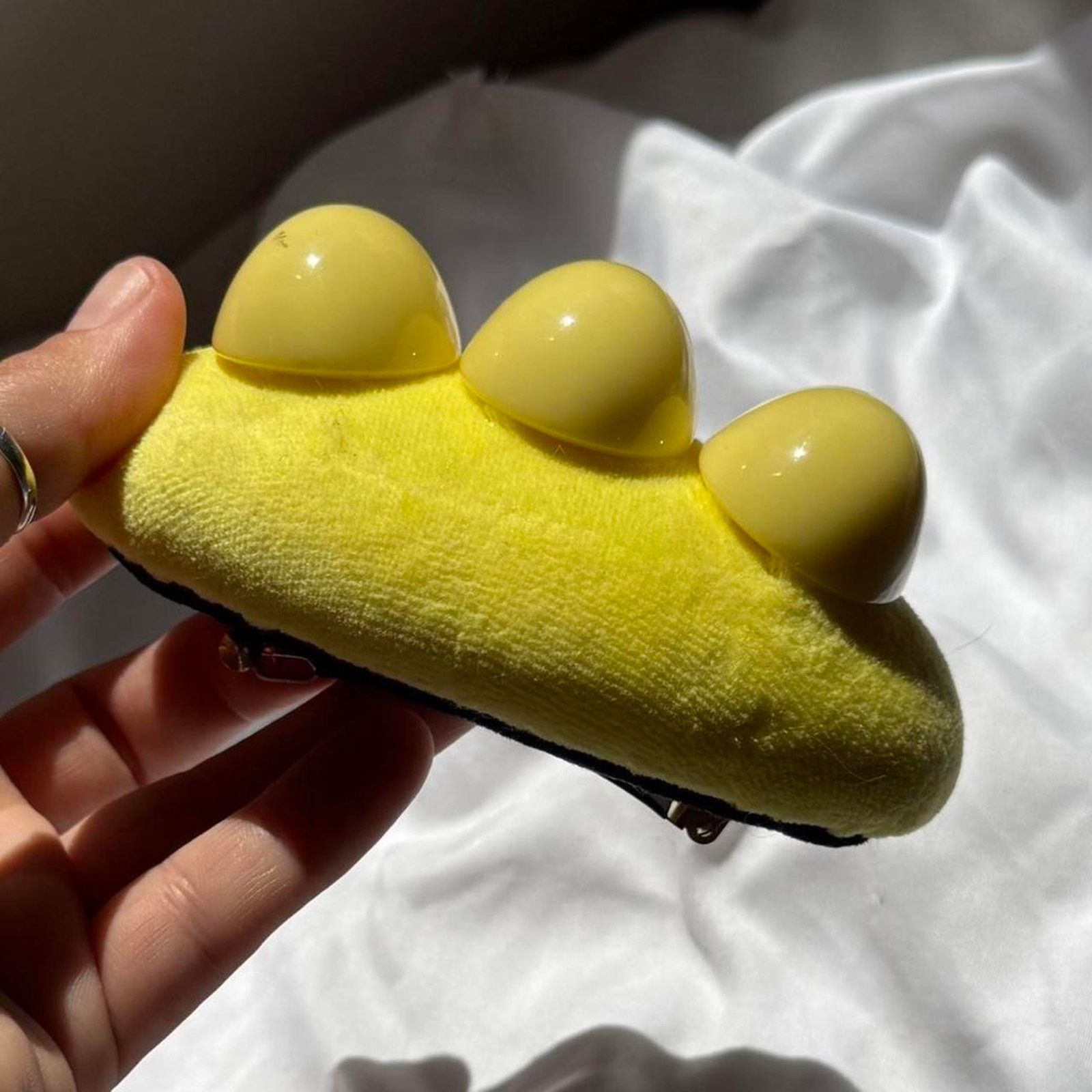 Handmade Yellow Dome Barrette 🍋 by Julietta Size ONE SIZE - 4 Thumbnail