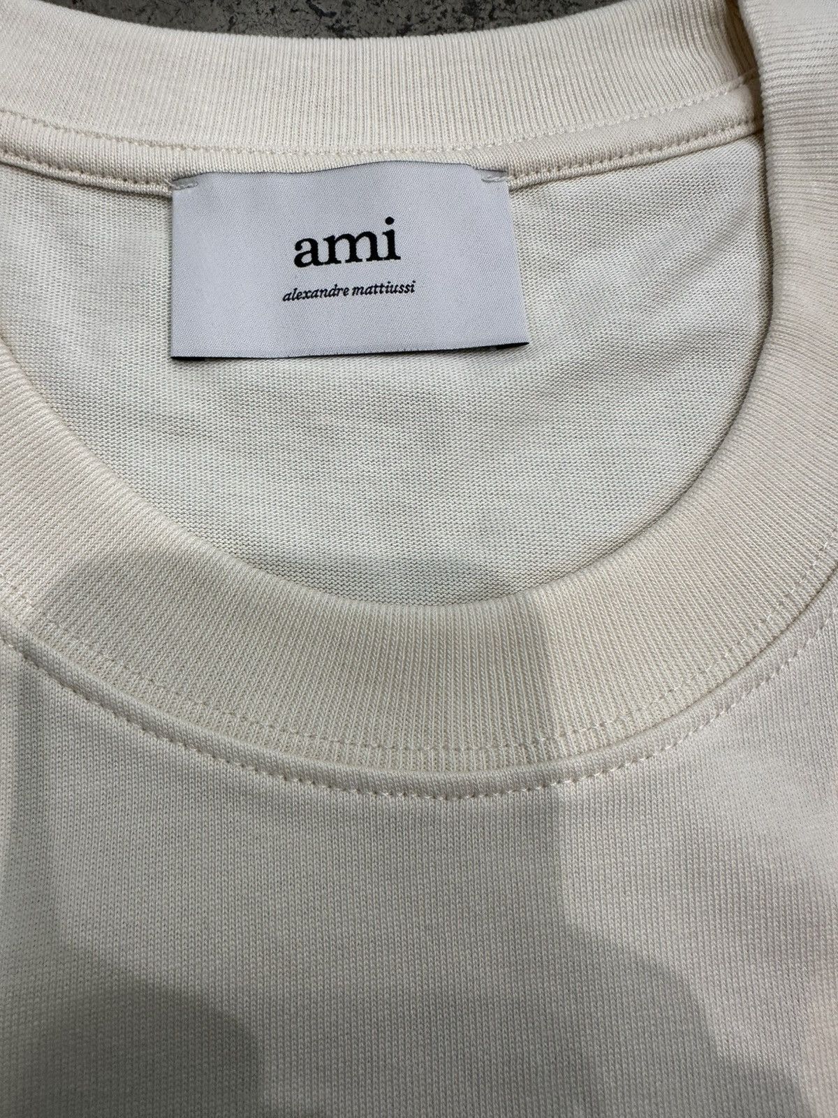 AMI AMI - Patch Tee White Cream Size US S / EU 44-46 / 1 - 2 Thumbnail