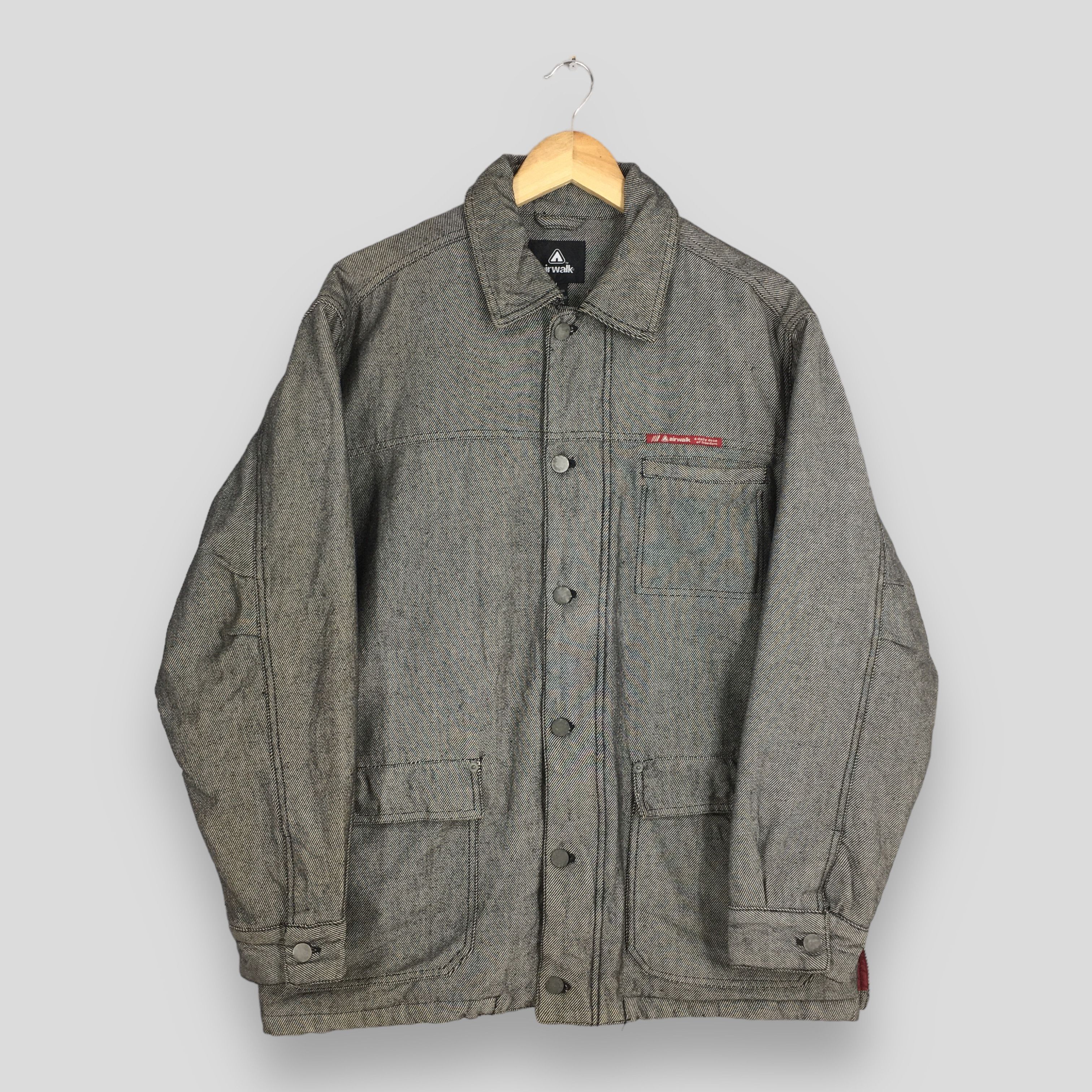 Airwalk Vintage Airwalk Denim Chore Workers Jacket Labour Medium Size US M / EU 48-50 / 2 - 1 Thumbnail