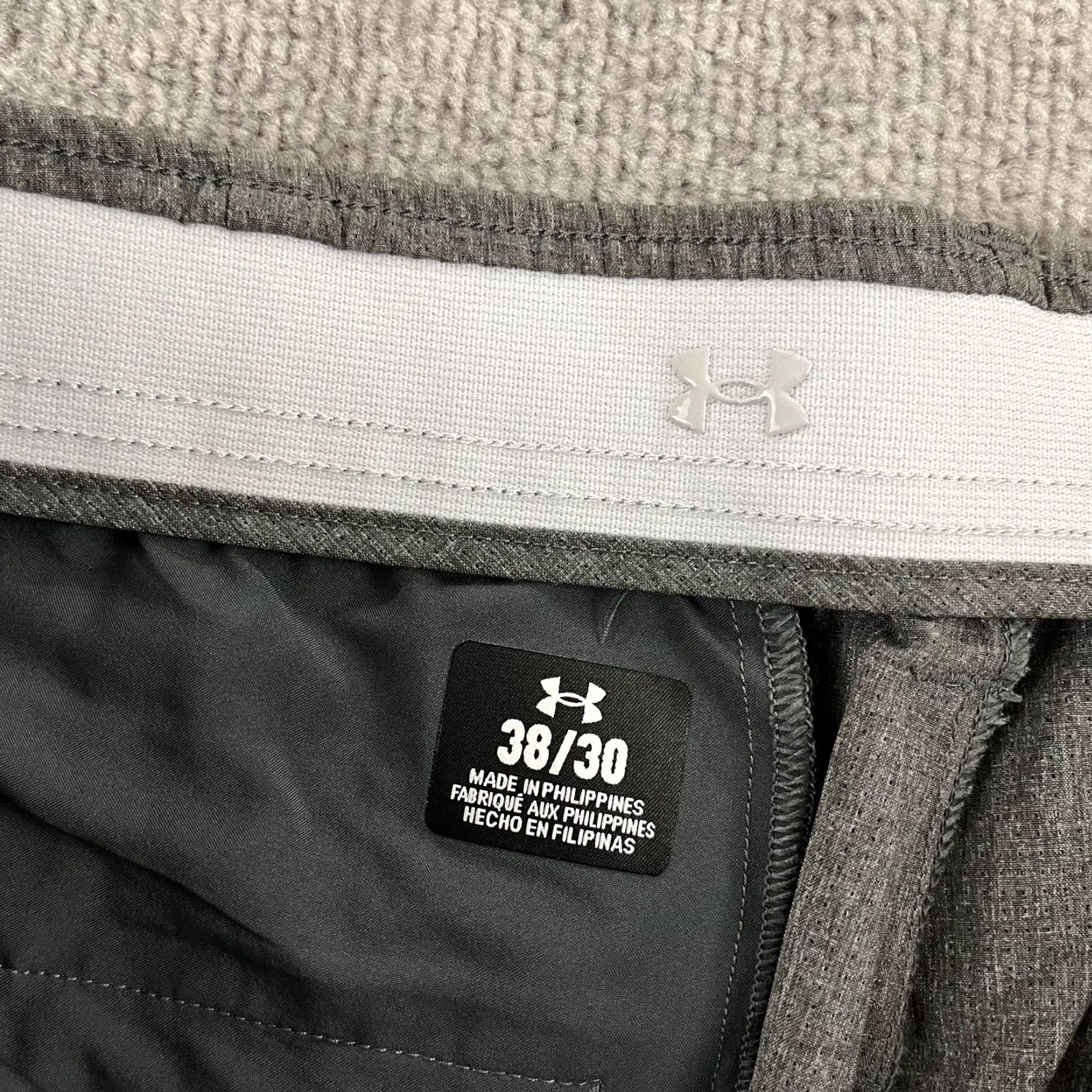 Under Armour UNDER ARMOUR Pants Mens 38x30 Gray Straight Golf Vented Performance Sport Chino Breathable Pockets Lightweight Stretch Belt Loops Regular 30 Inseam Size US 38 / EU 54 - 2 Thumbnail
