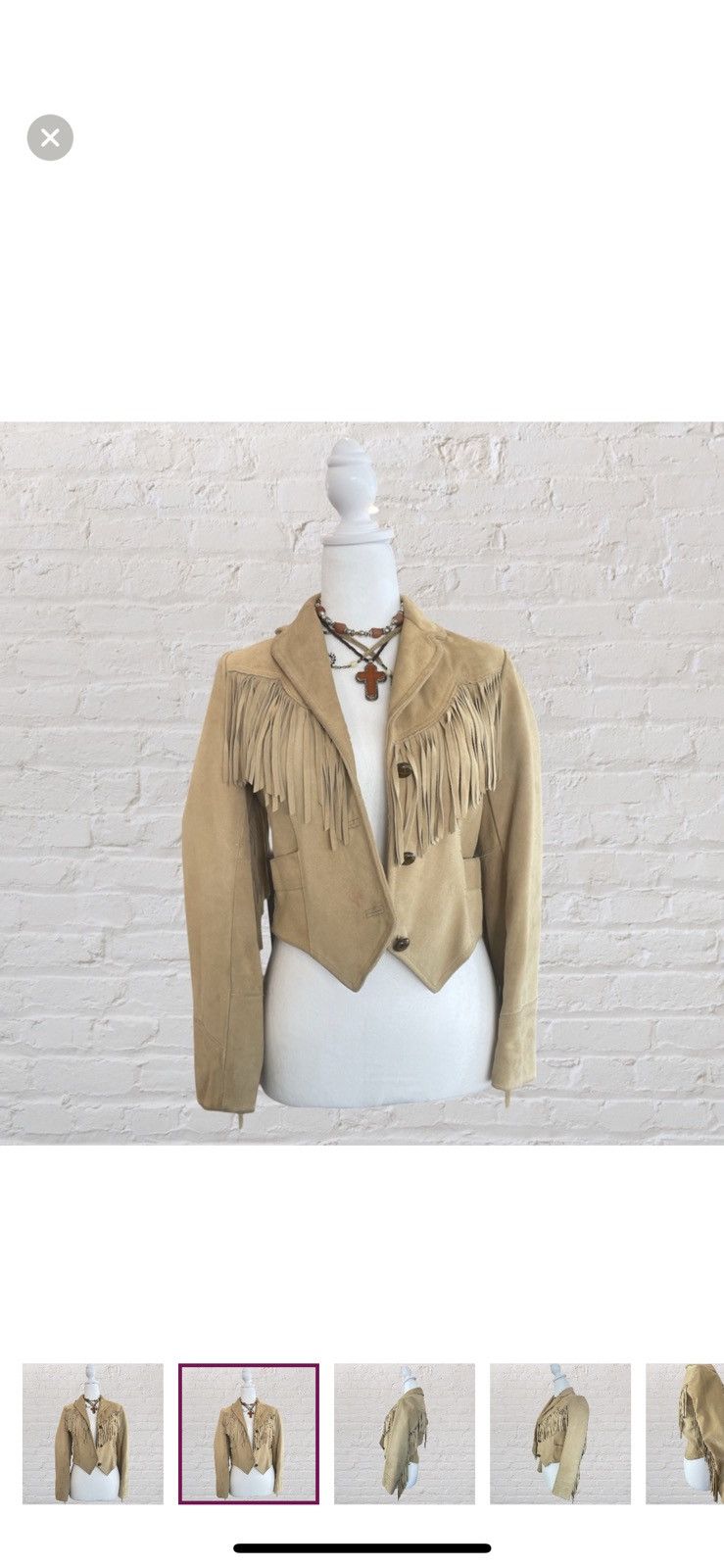 Vintage Genuine suede leather southwestern fridge jacket Size M / US 6-8 / IT 42-44 - 2 Thumbnail