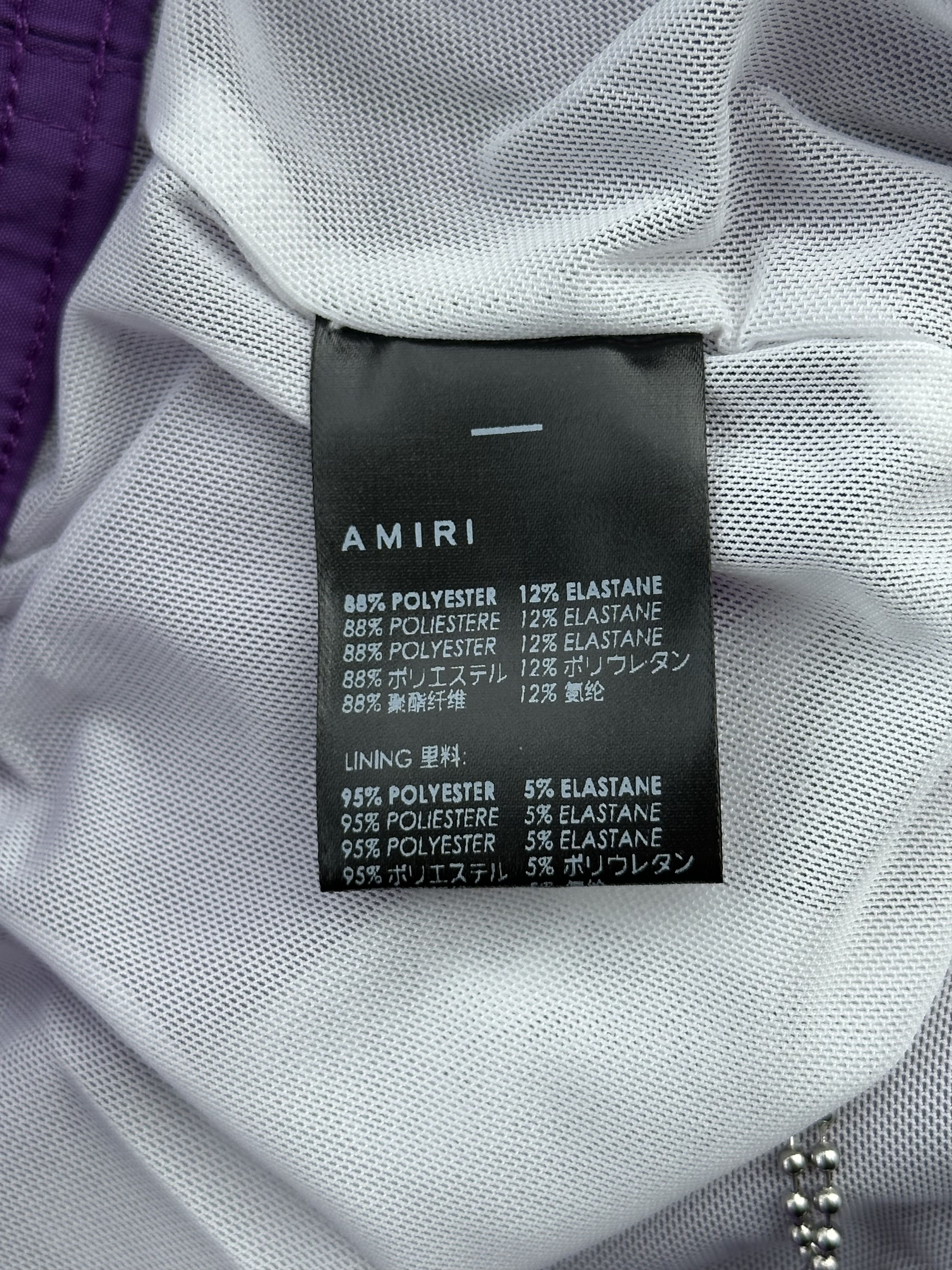 Amiri Amiri Purple & White MA Bar Logo Swimshorts Size US 40 / EU 56 - 4 Thumbnail