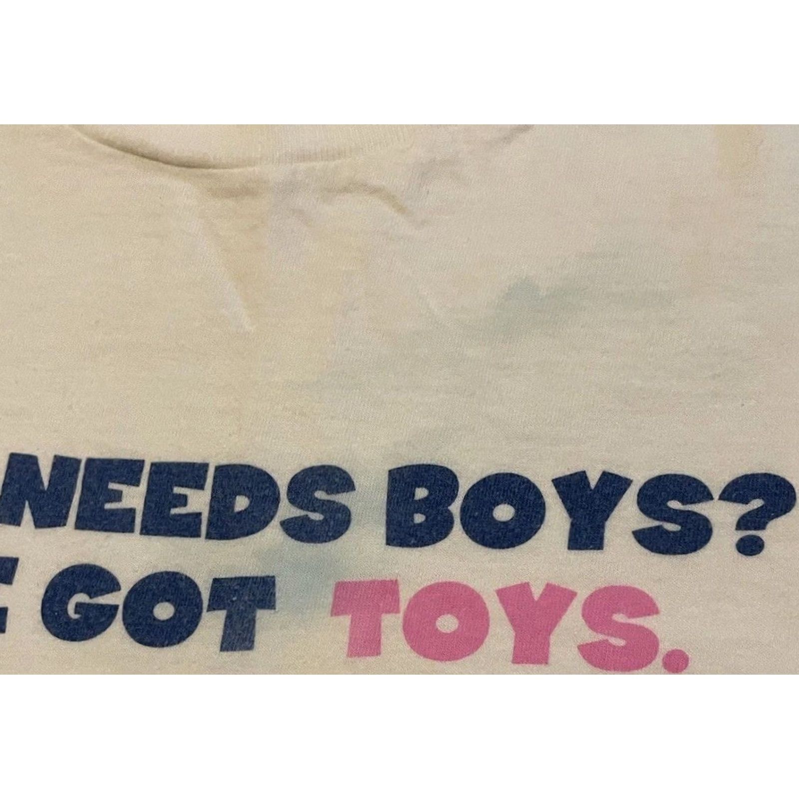 Vintage VINTAGE Who Needs Boys Ive Got Toys Shirt L Funny Saying Joke Grunge 90s Womens Size L / US 10 / IT 46 - 4 Thumbnail