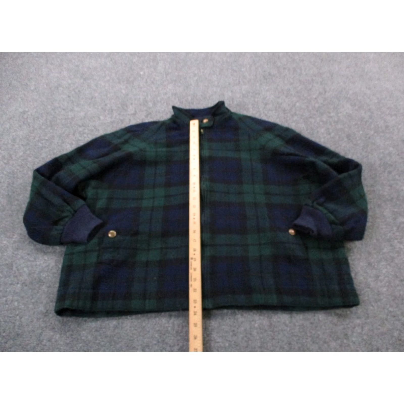 Pendleton Pendleton Jacket Men XL Wool Blackwatch Plaid USA Made Wool Lining Pockets Full Zip Vintage–Outdoor Windbreaker Mens Size US XL / EU 56 / 4 - 3 Thumbnail