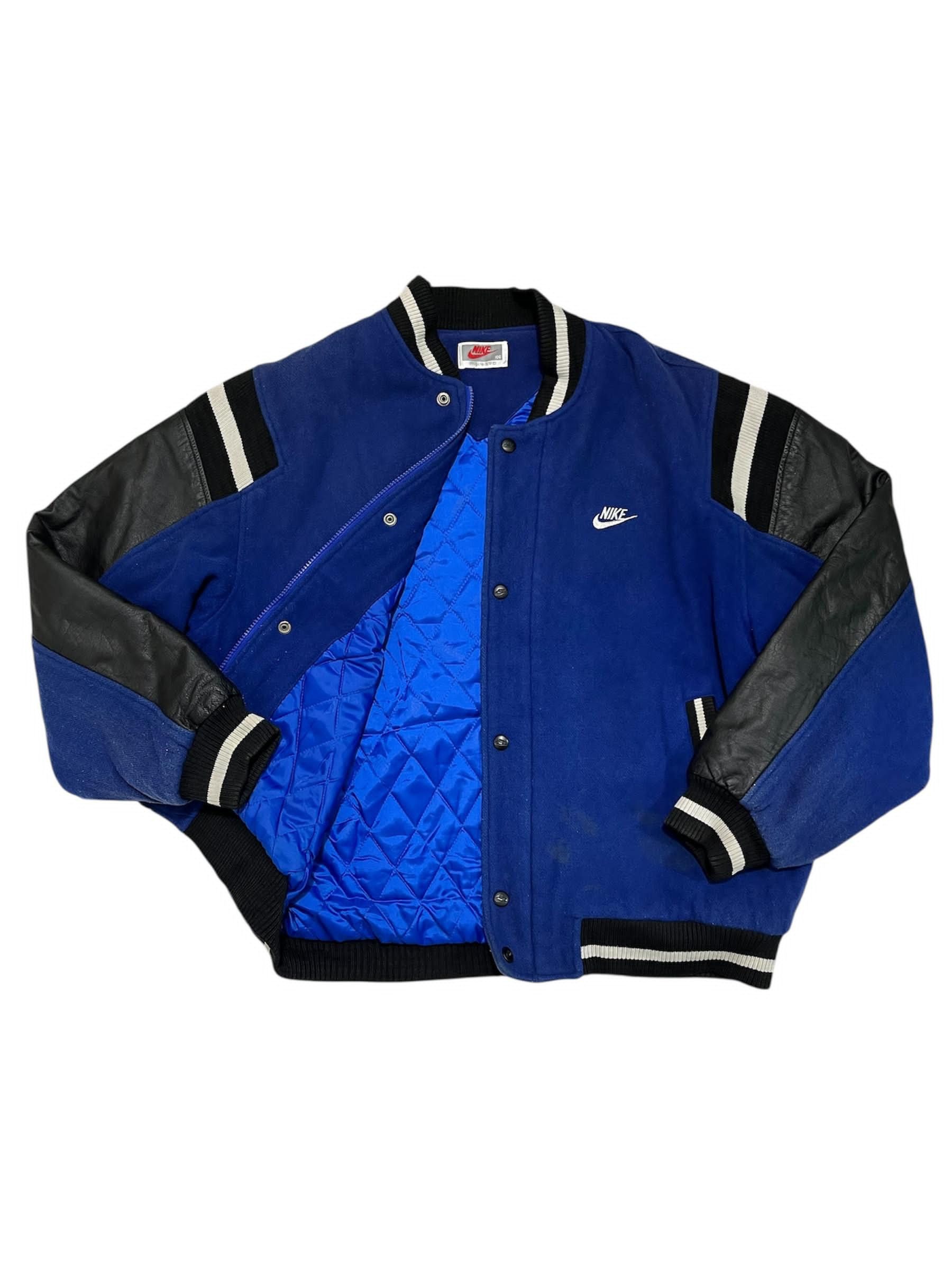 Nike Vintage 90's Nike Leather Varsity Jacket Size US L / EU 52-54 / 3 - 4 Thumbnail