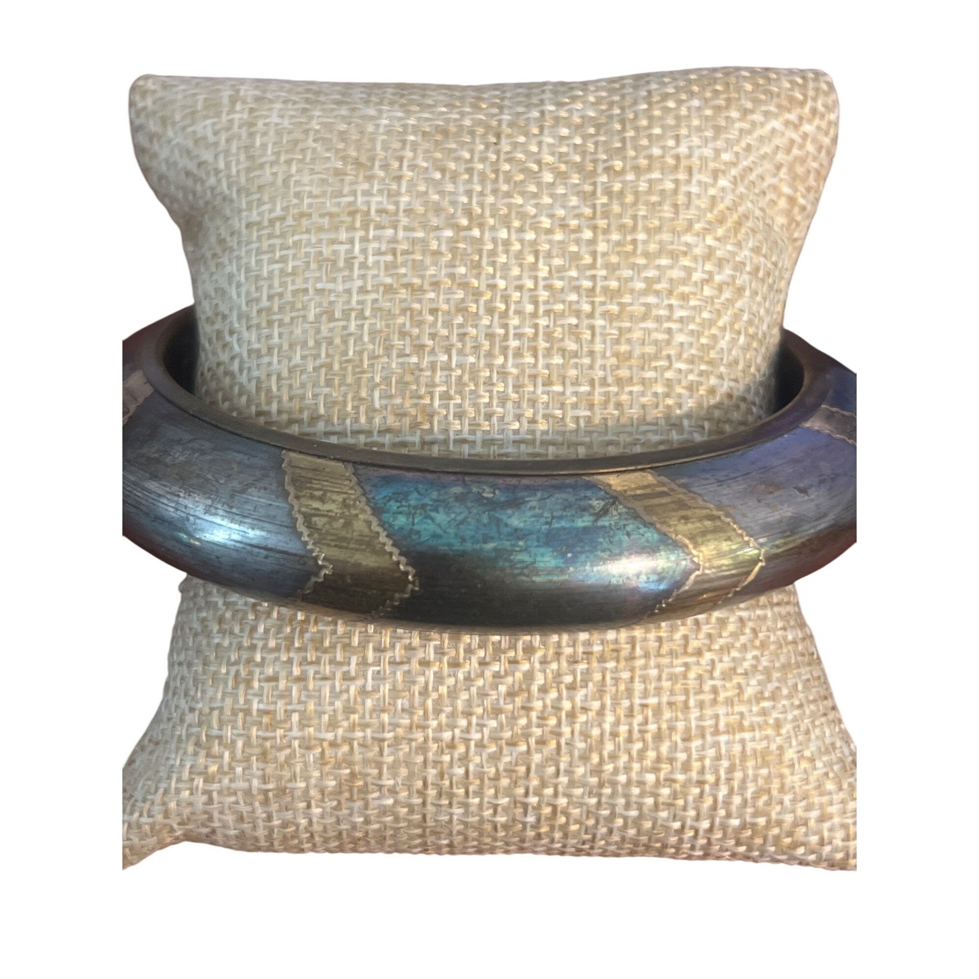 Other Vintage Carol for Eva Graham Brass Bangle Bracelet 2 Tone In Size ONE SIZE - 1 Thumbnail