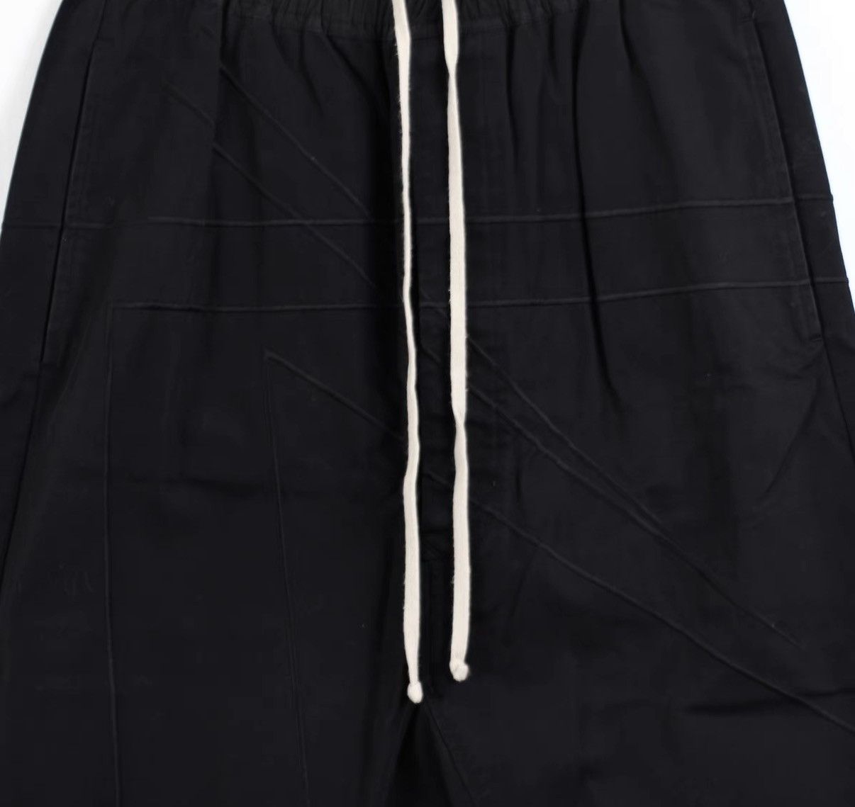 Rick Owens RO Mainline Black Embroidered Pleated Drop-Crotch Pants Size US 36 / EU 52 - 2 Thumbnail