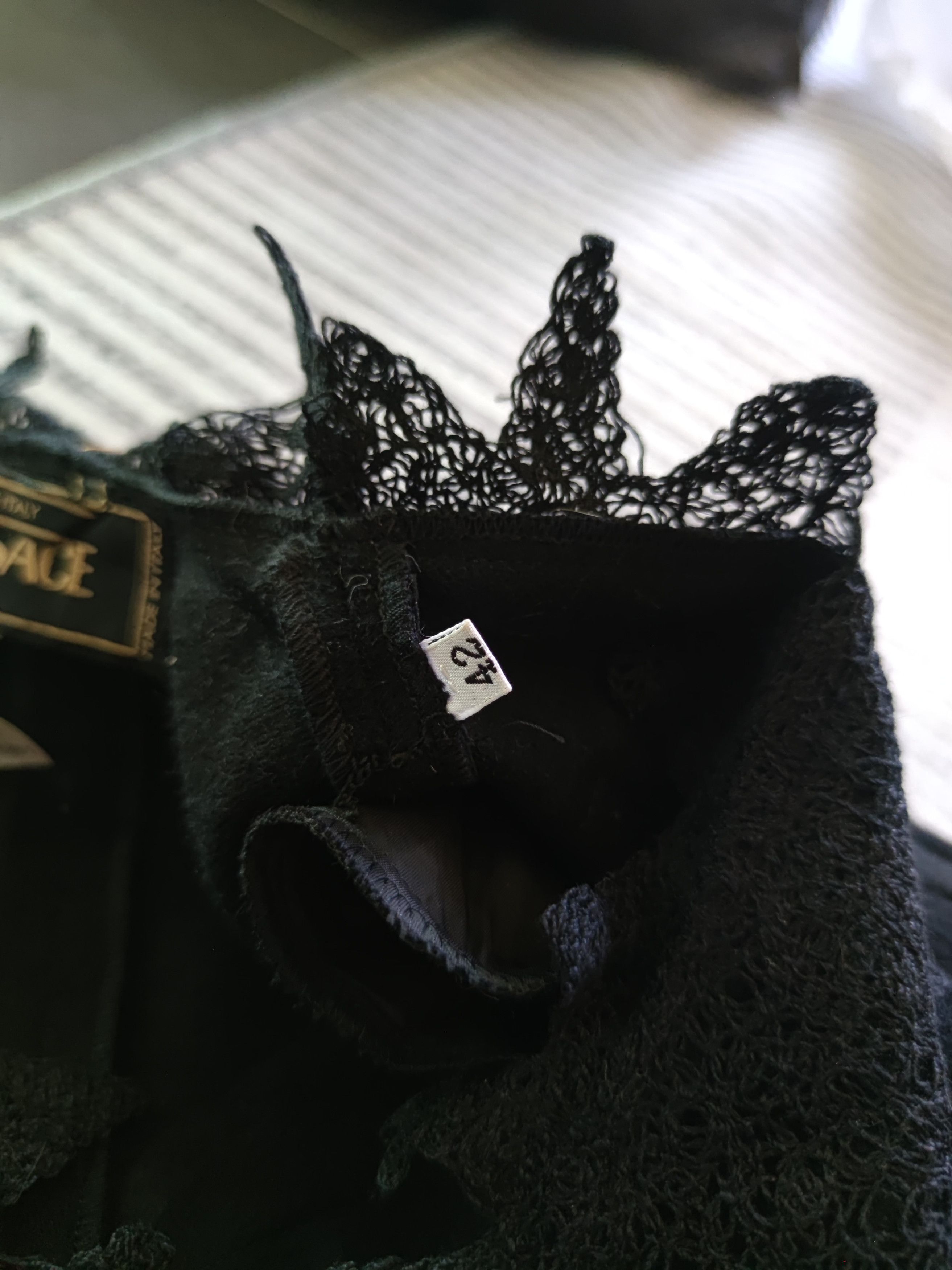 Versace Versace Black Wool Laces Blazer Made in Italy Size M / US 6-8 / IT 42-44 - 9 Thumbnail