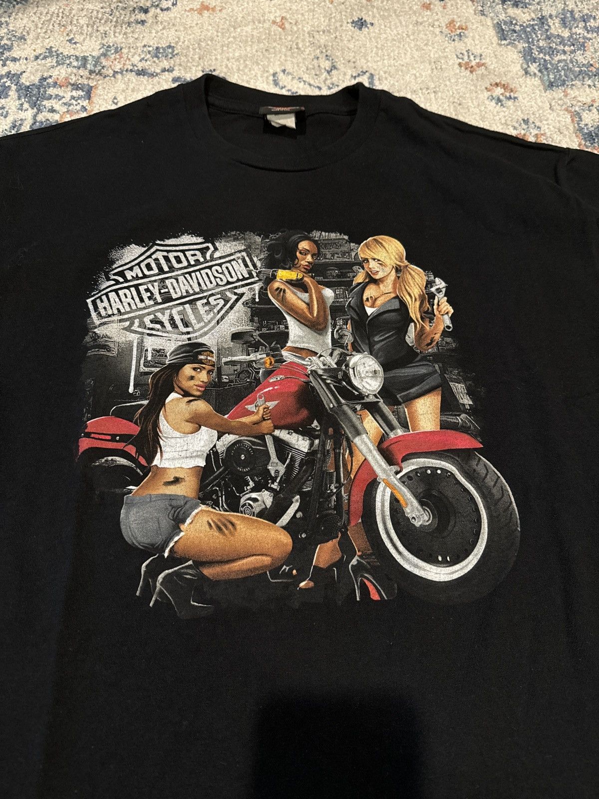 Harley Davidson Trio Motorcycle T Shirt Size US XL / EU 56 / 4 - 1 Thumbnail