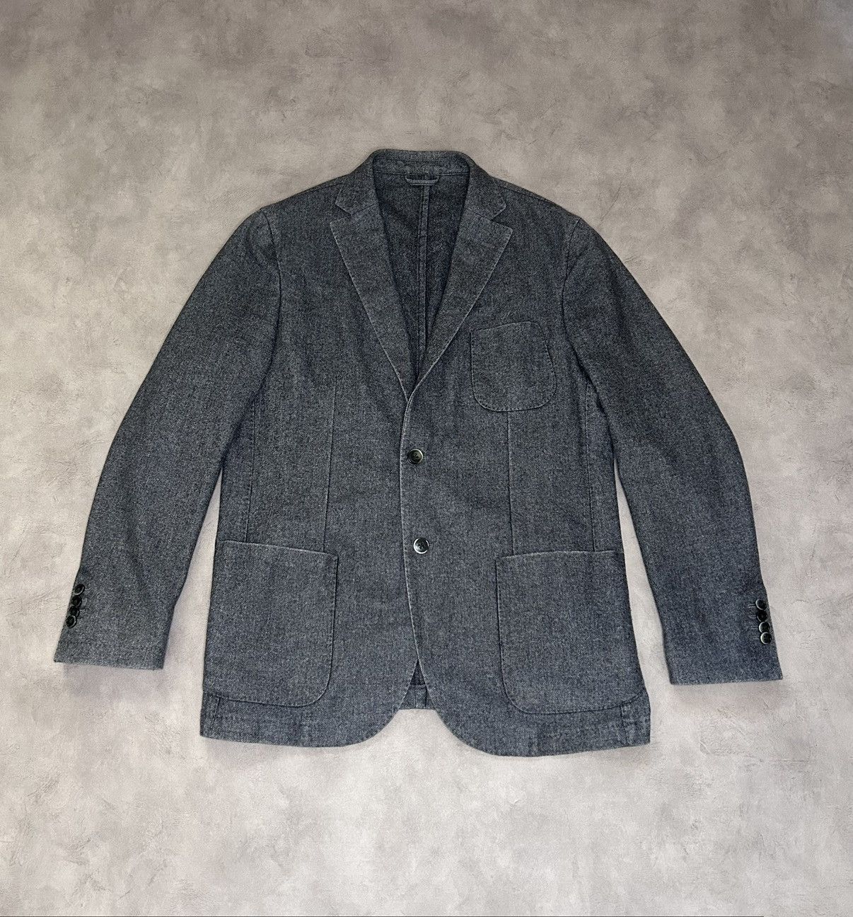 L.B.M. 1911 L.B.M.1911 Men’s Tailored Blazer Wool Gray/Blue Size:54R Size 54R - 1 Thumbnail