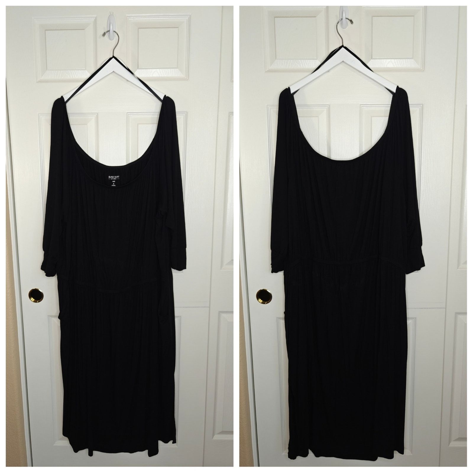 Torrid Torrid black midi supersoft slit dress sz 6/6X Size 4XL / US 24-26 - 5 Thumbnail