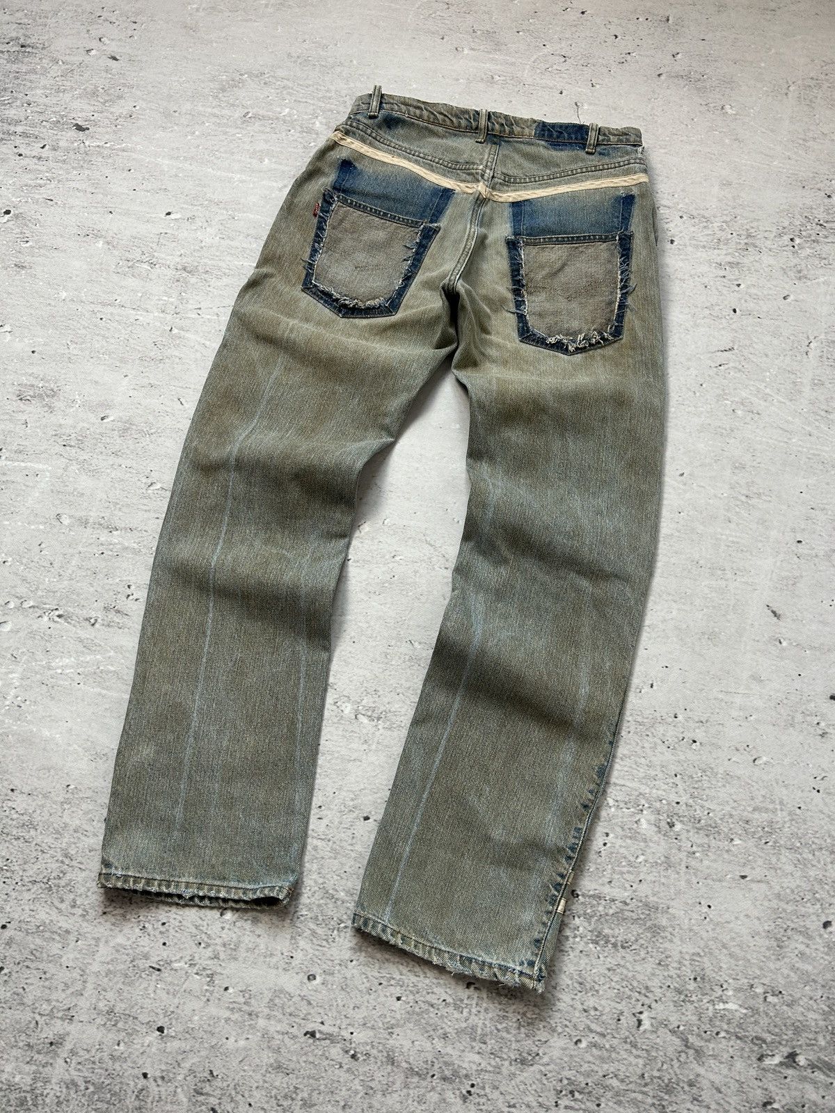 Levi's Vintage Clothing 🔥VINTAGE LEVIS SILVER TAB CUSTOM DISTRESSED DENIM JEANS 90s🔥 Size US 32 / EU 48 - 13 Thumbnail
