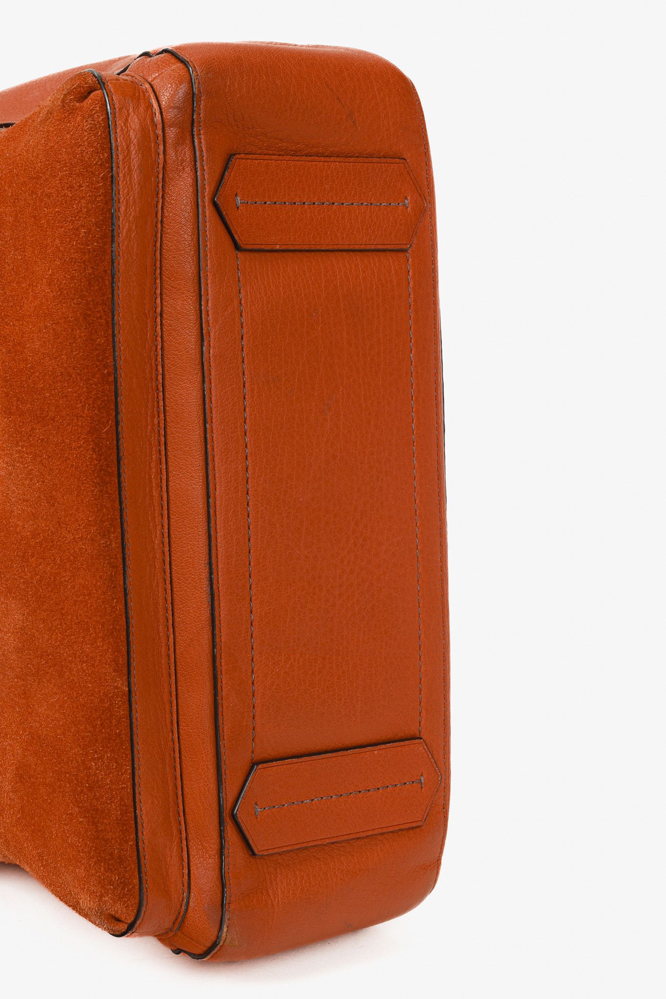 Other Reed Krakoff Orange Leather Suede Belted Tote Bag Size ONE SIZE - 5 Thumbnail