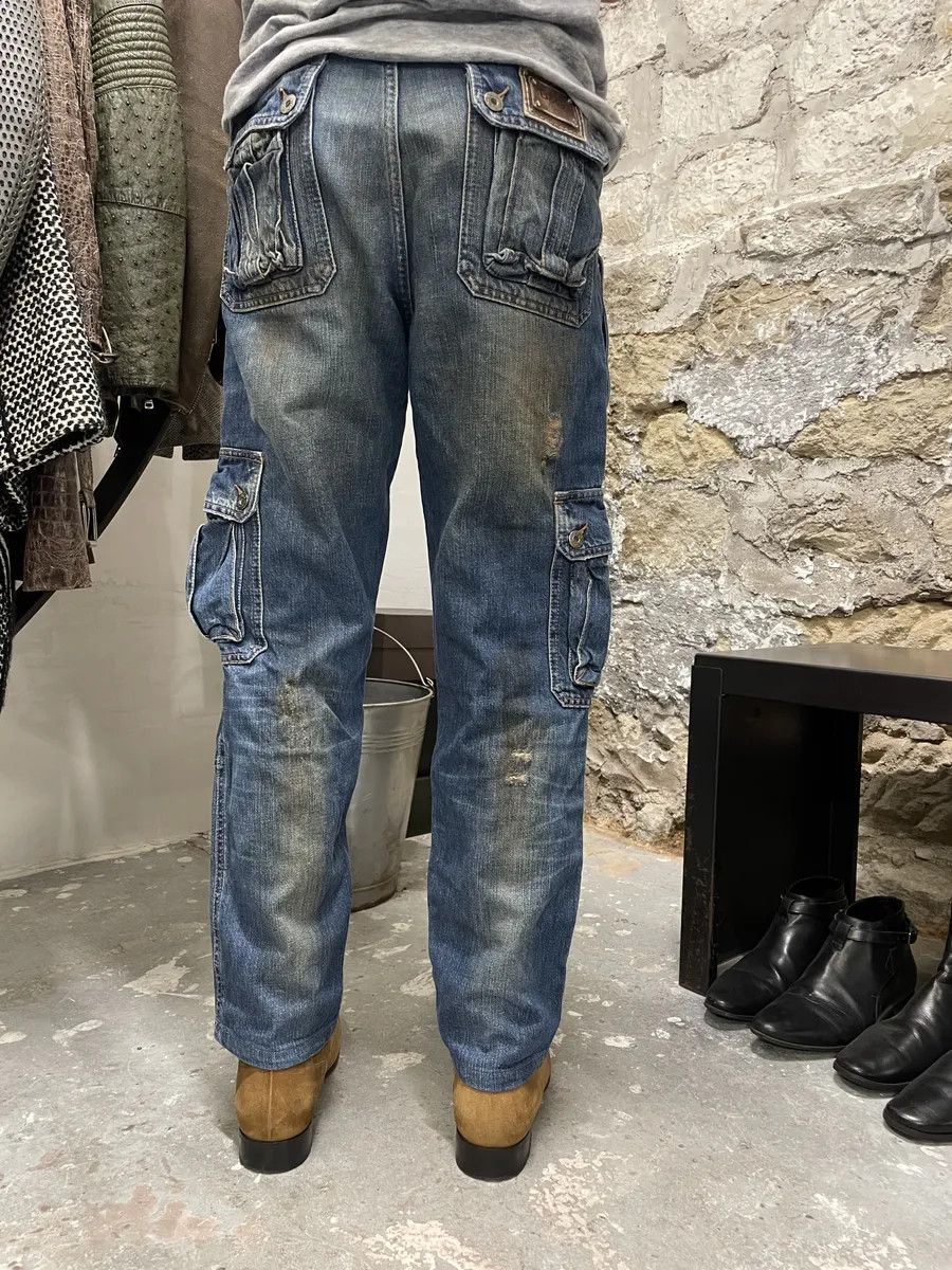 Dolce & Gabbana AW2005 Dolce & Gabbana Destroyed Cargo Denim Jeans Size US 33 - 4 Thumbnail