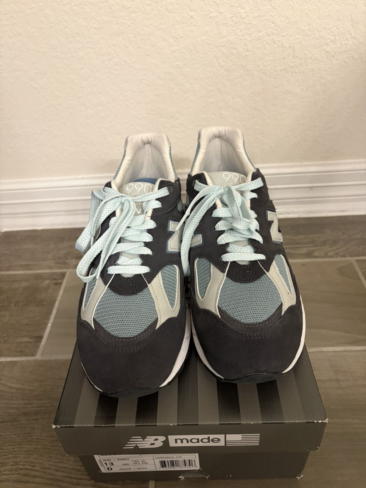 Kith × New Balance Kith x New Balance 990v2 Made in USA Steel Blue Size US 13 / EU 46 - 3 Thumbnail
