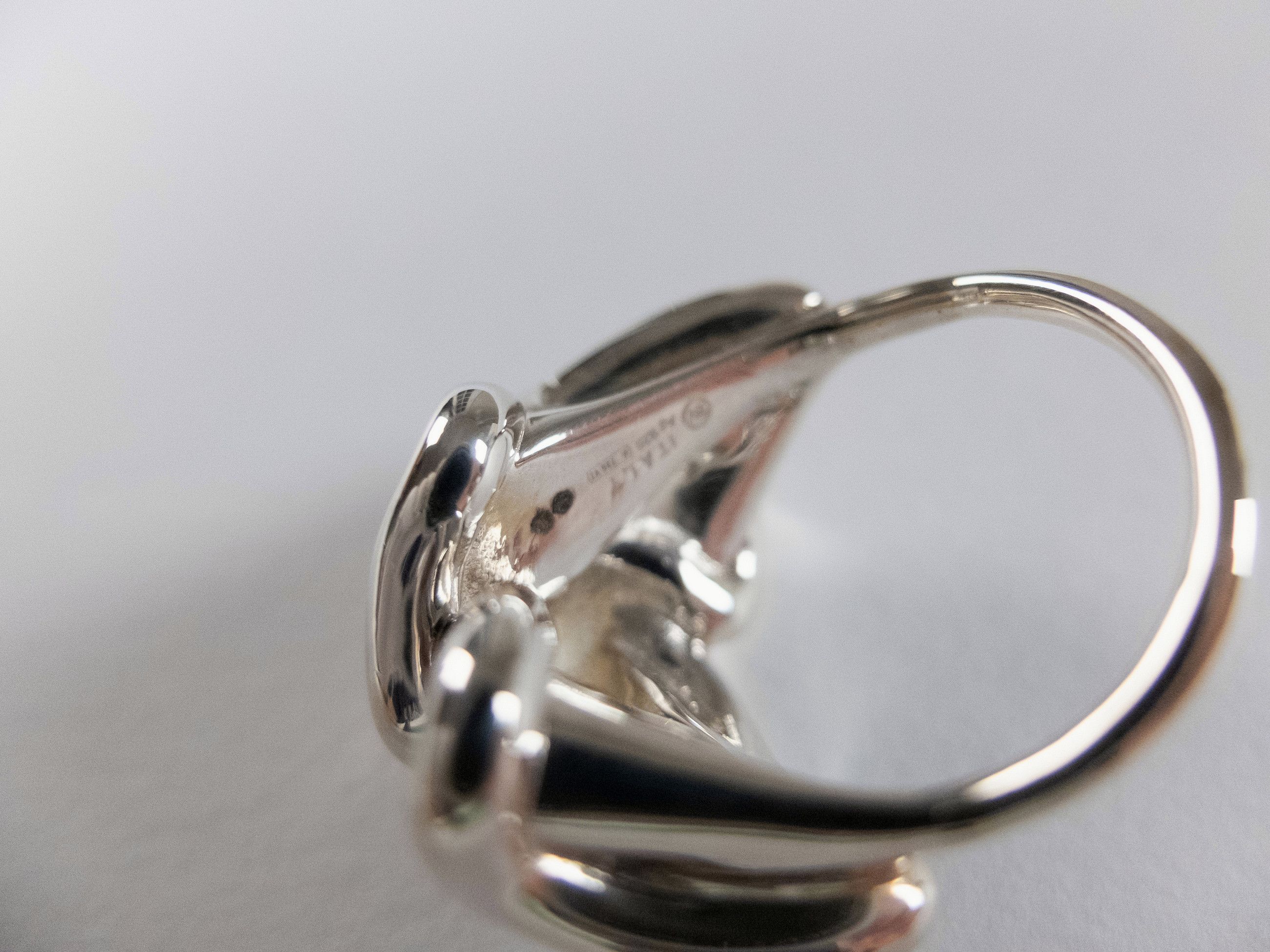 Bottega Veneta BOTTEGA VENETA Whirl Sterling silver abstract ring 9.5 / 21 Size ONE SIZE - 4 Thumbnail