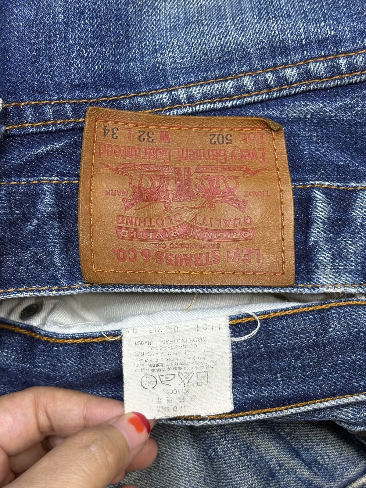 Levi's Vintage 90s Levis 502 Mud Wash Distressed Baggy Jeans Size US 31 - 11 Thumbnail