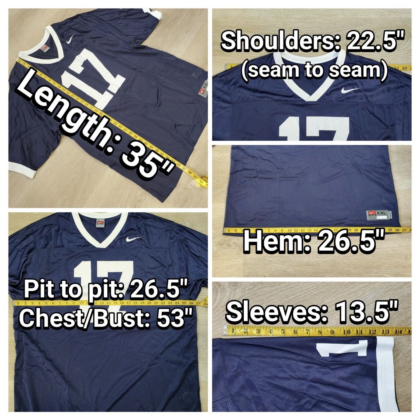 Nike Vtg Nike Penn State #17 Football Jersey Y2K NWOT Size US XXL / EU 58 / 5 - 13 Thumbnail