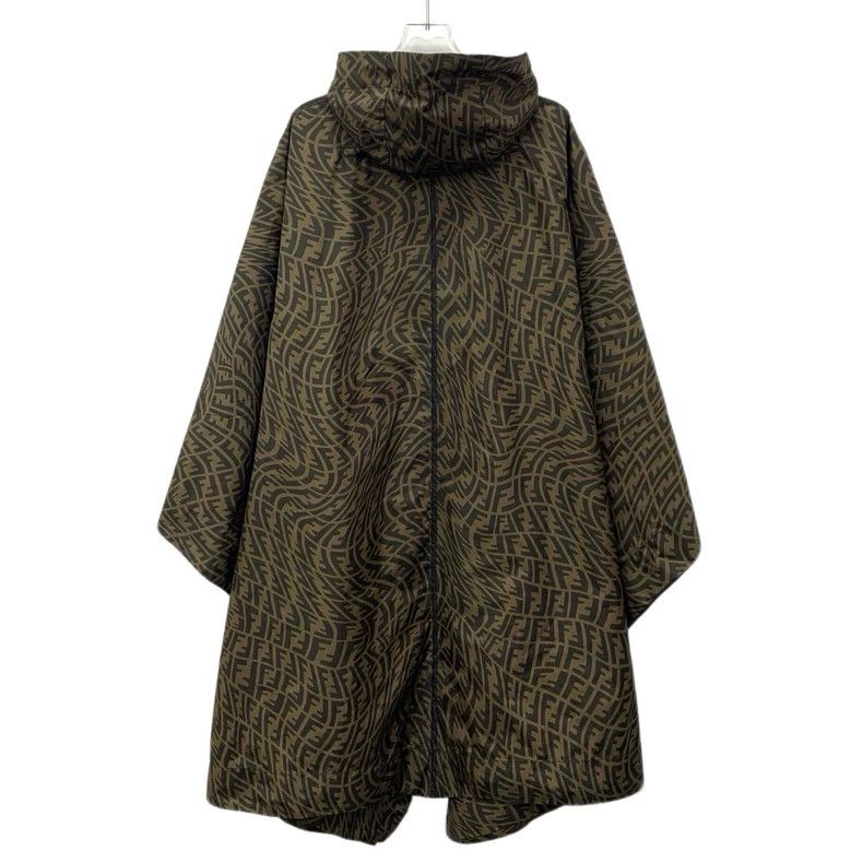 Fendi FENDI size 100*154cm Dark Brown Logo Printed Hooded Semi-Zi Size US M / EU 48-50 / 2 - 2 Thumbnail