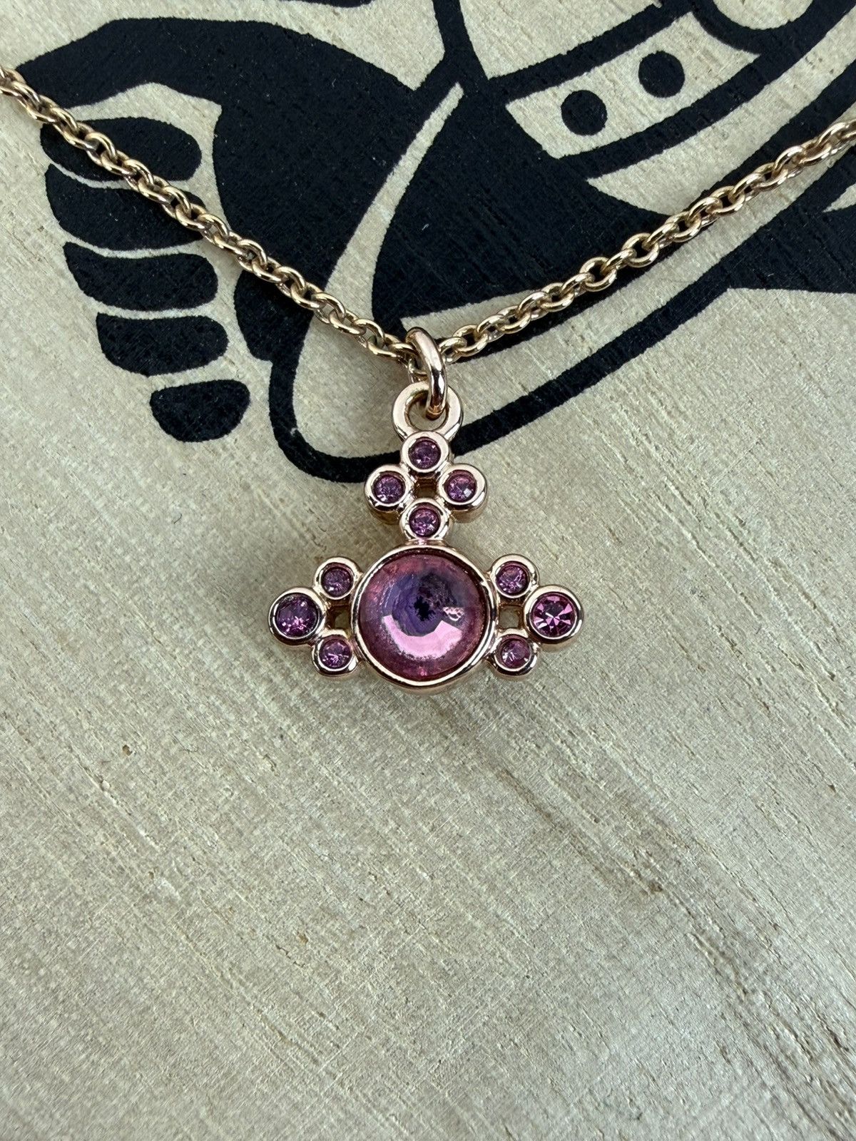 Vivienne Westwood Vivienne Westwood Brucella Orb Necklace Pink White Crystal Size ONE SIZE - 1 Thumbnail