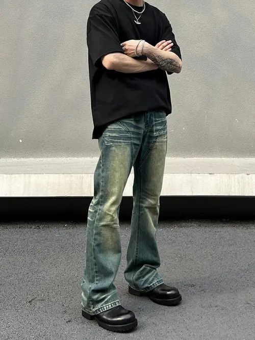 VIBE carpenter flared fade jeans Size US 30 / EU 46 - 5 Thumbnail