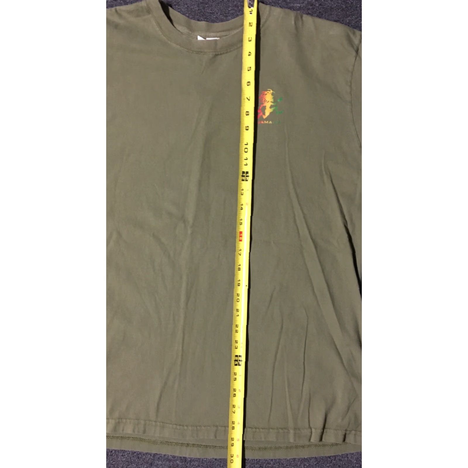 Vintage Vtg 90s Jamaica Rasta Man Shirt L Rastafari Island Vacation Reggae Jah Tourist T-Shirt Mens Green Size US L / EU 52-54 / 3 - 8 Thumbnail